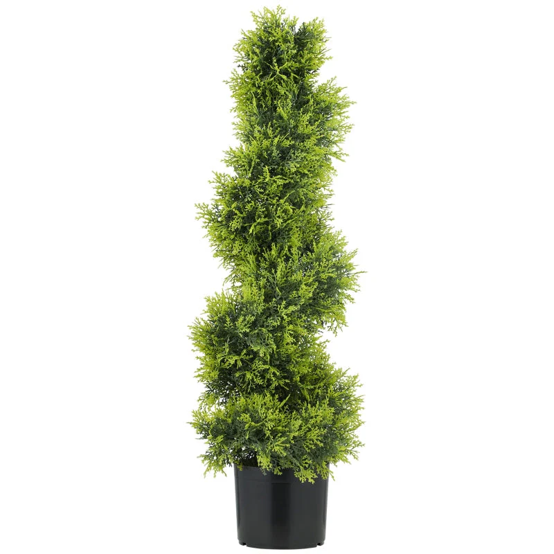 Artificial Cypress 90cm Spiral Shape Plant, Plastic - Image 8