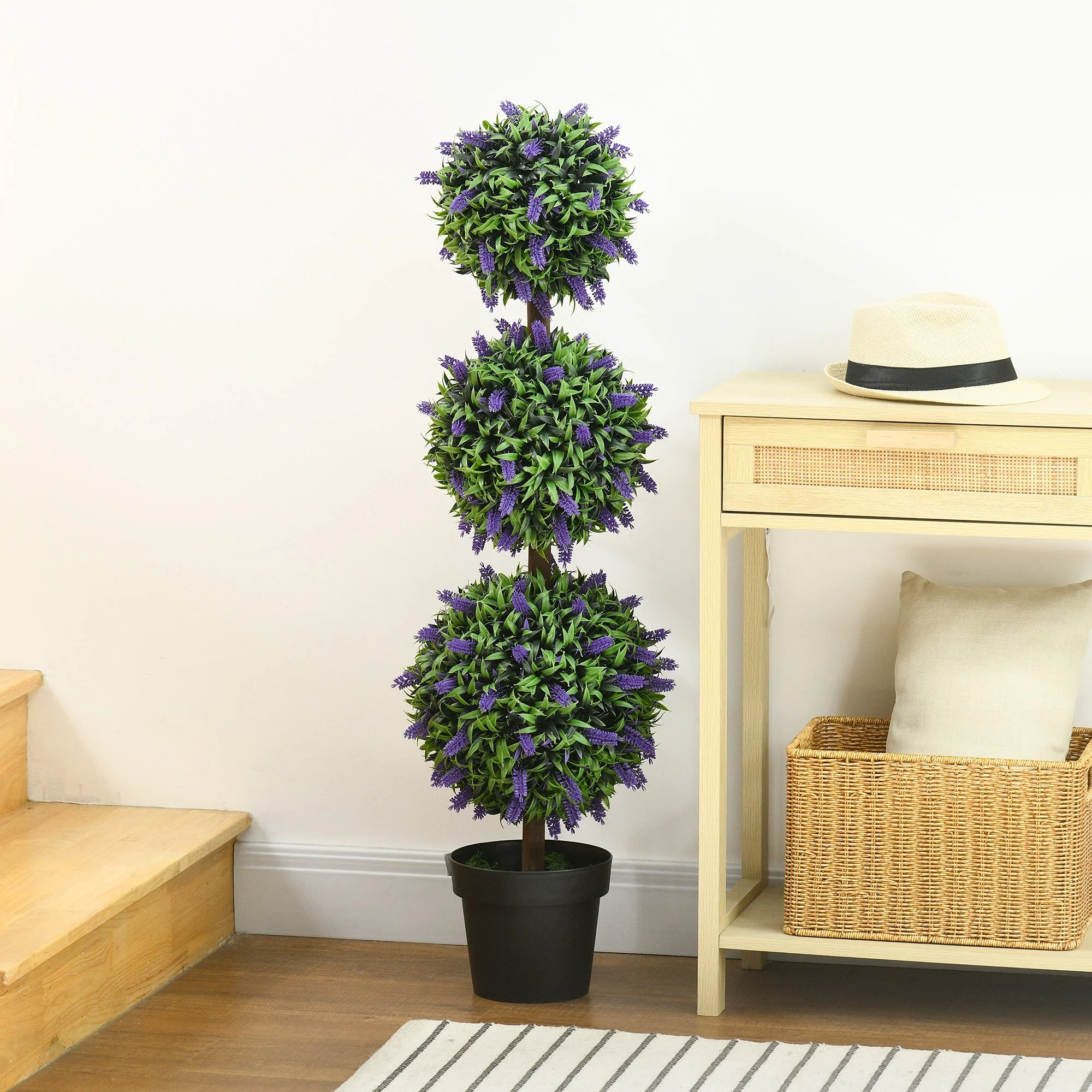 Artificial Lavender Trees, 2-Set, 110 cm, UV-Resistant, Plastic - Image 6