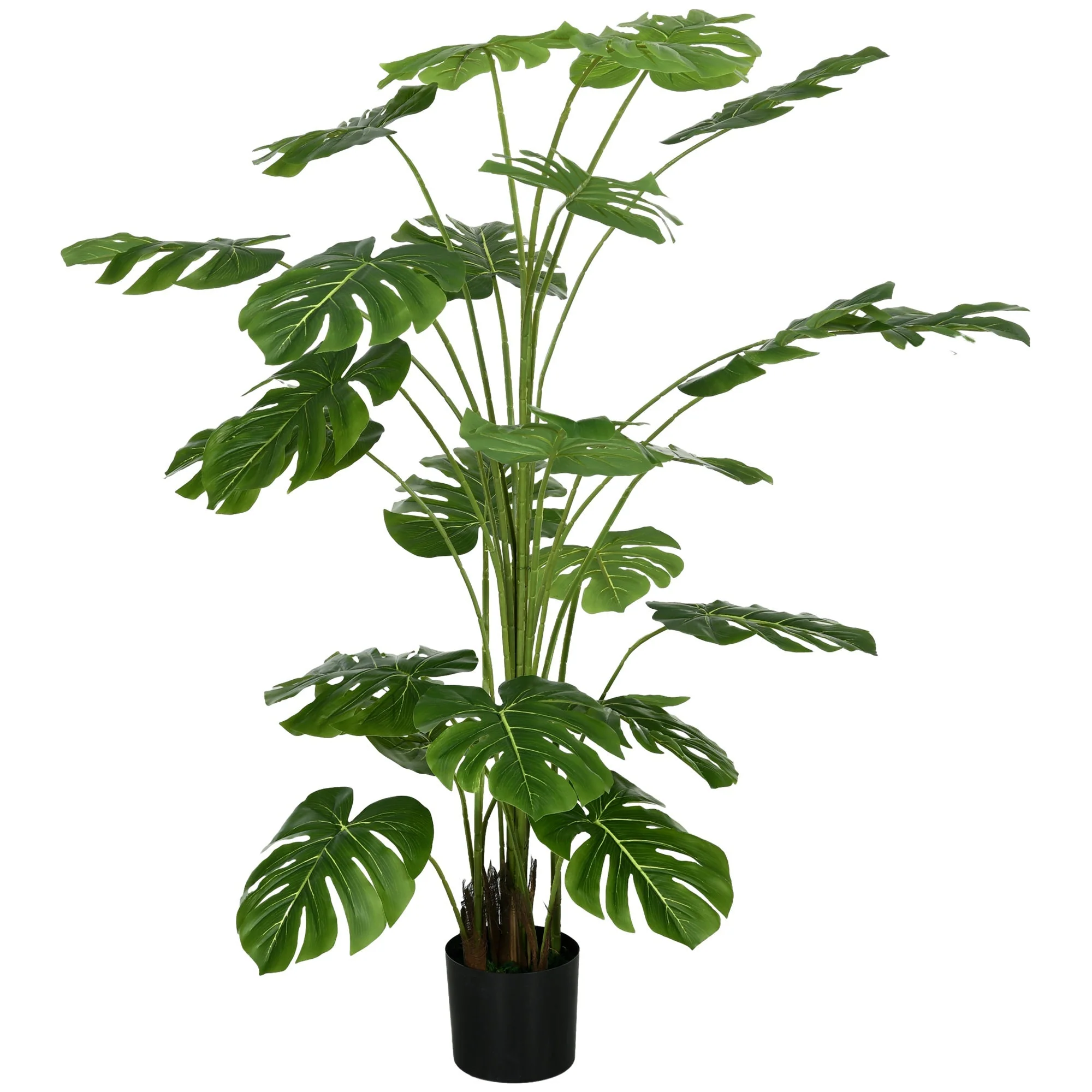 Artificial Monstera Deliciosa, 180 cm with 24 Branches, Green - Image 2