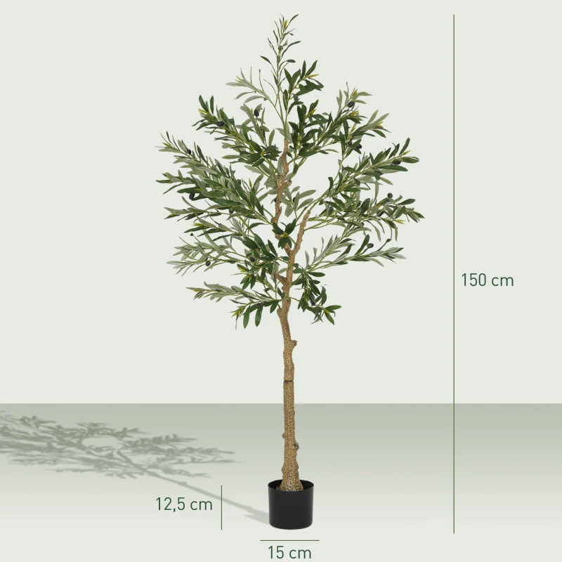 Artificial Olive Tree, 150 cm, 720 Leaves, Green - Image 3