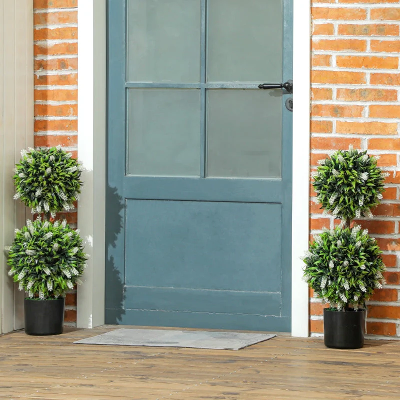 Artificial Plants, UV-resistant, 70 cm, Green, Set of 2