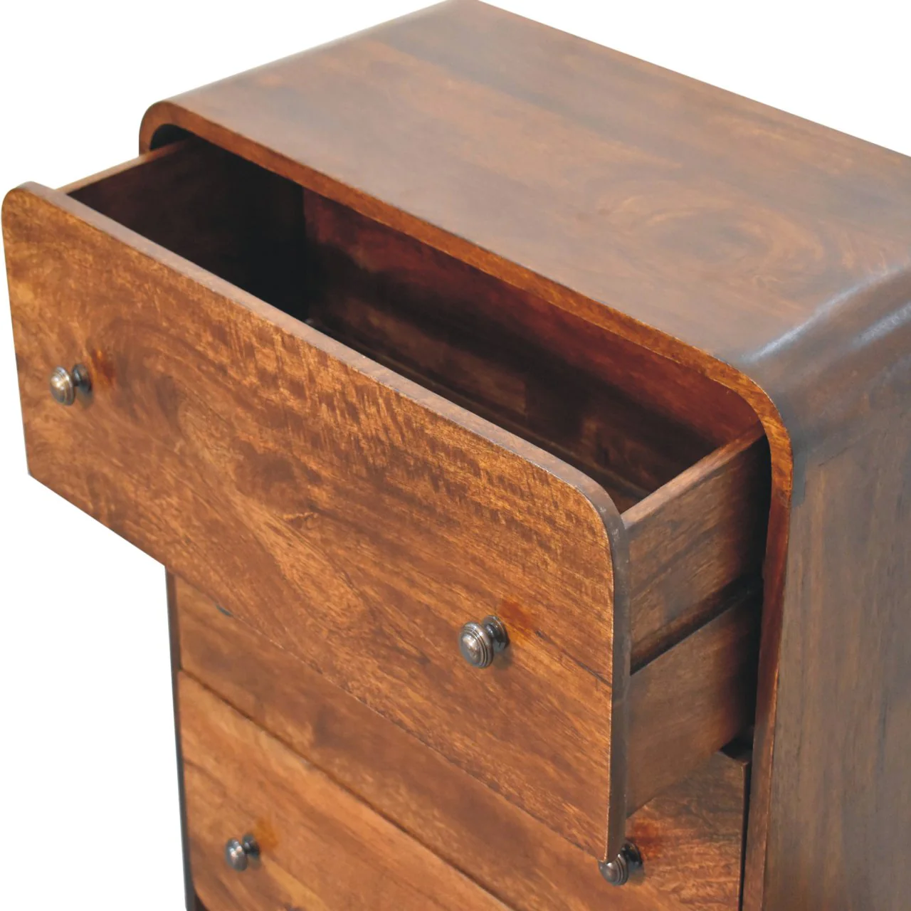 Aspen Slim Chest Solid Wood Storage, Mango Wood - Image 5