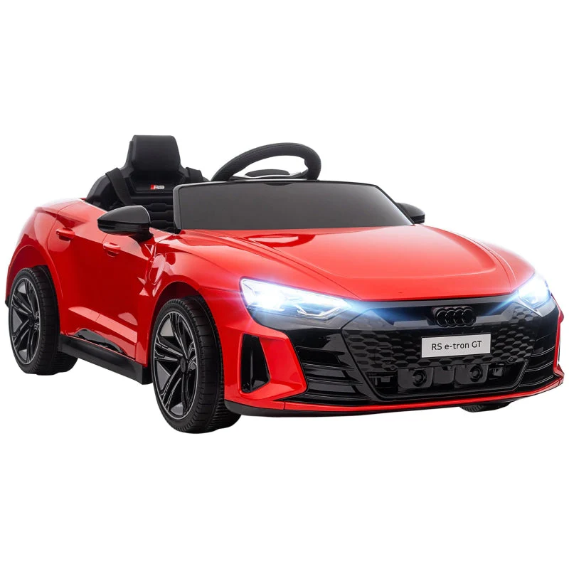 Audi Licensed Children's Electric Car with Remote Control and Safety Belt, Red and Black - Image 2