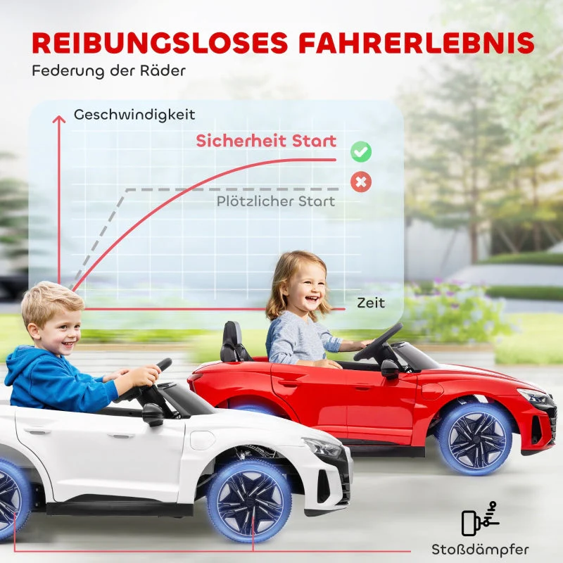 Audi Licensed Children's Electric Car with Remote Control and Safety Belt, Red and Black - Image 7