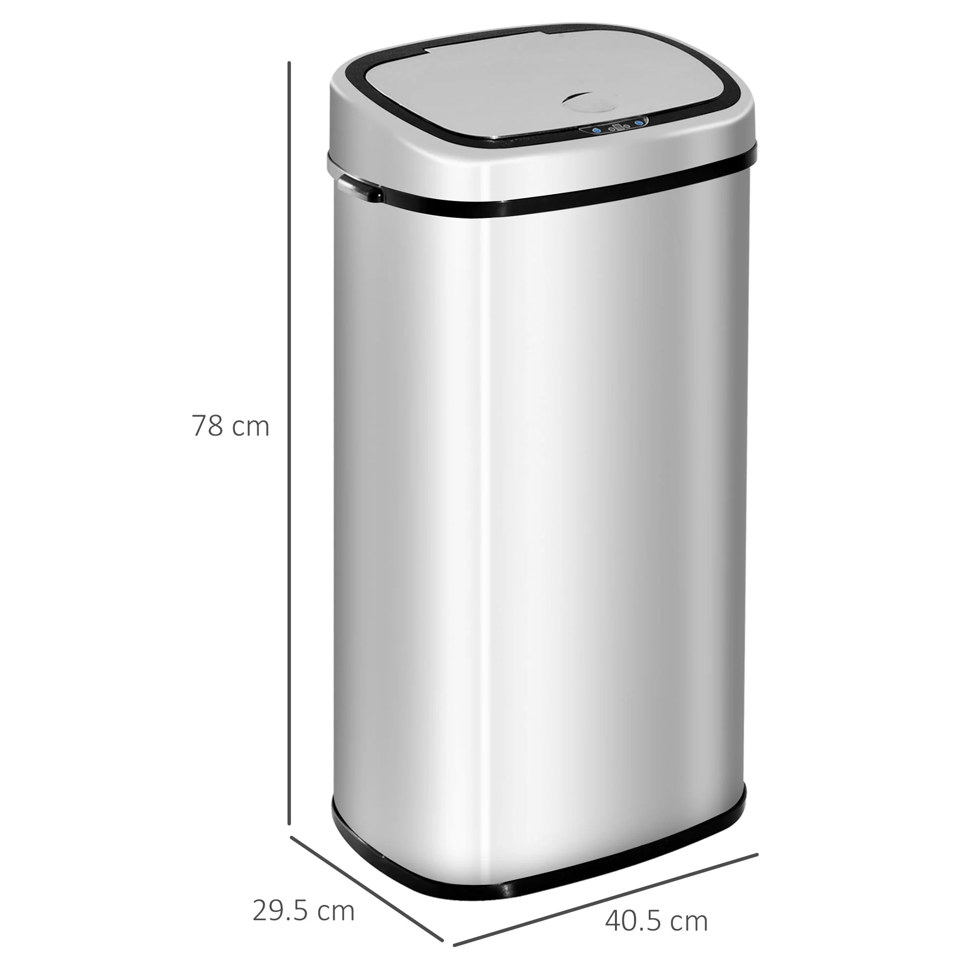 Automatic Trash Can Sensor Kitchen 68L, Stainless Steel Silver - Image 3