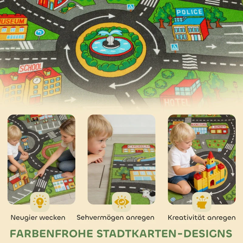 Baby Play Mat, 200x150cm Non-slip with City Motif - Image 5
