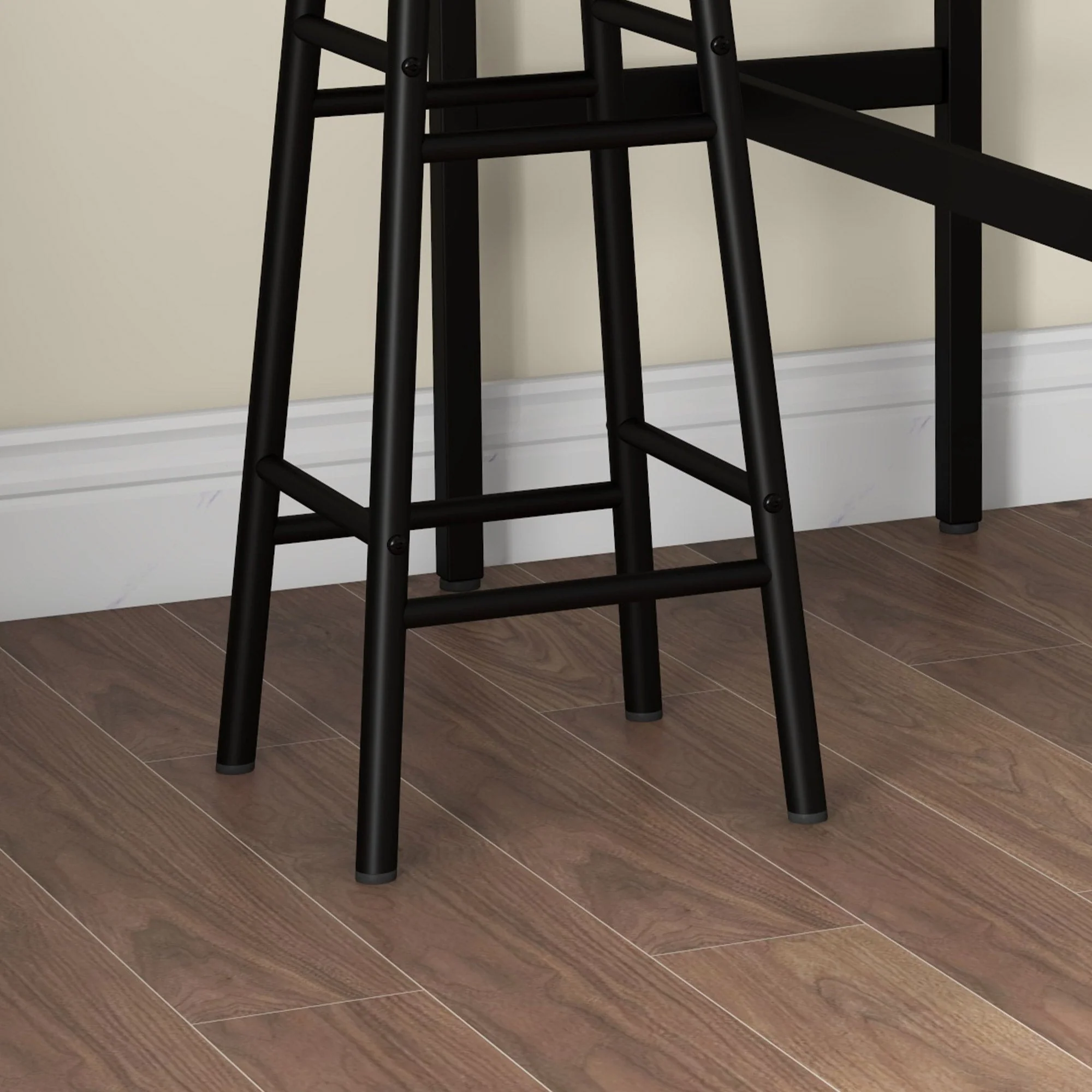 Bar Table Set, 3-Piece with 2 Bar Stools, Steel, Rustic Brown - Image 8