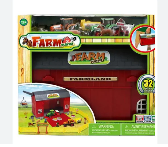 Barn Carry Case Farm Play Set 32 Piece