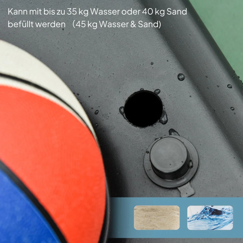 Basketball Hoop for Teenagers, 160-210 cm Height-Adjustable Stand with Wheels, Outdoor - Image 5