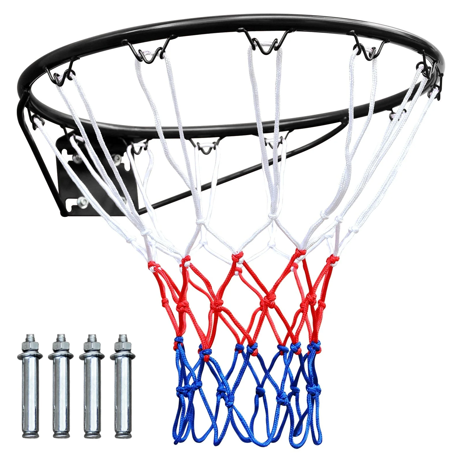 Basketball Rim Replacement, 45.72cm Wall/Door Mounted, Heavy Duty, Black - Image 2