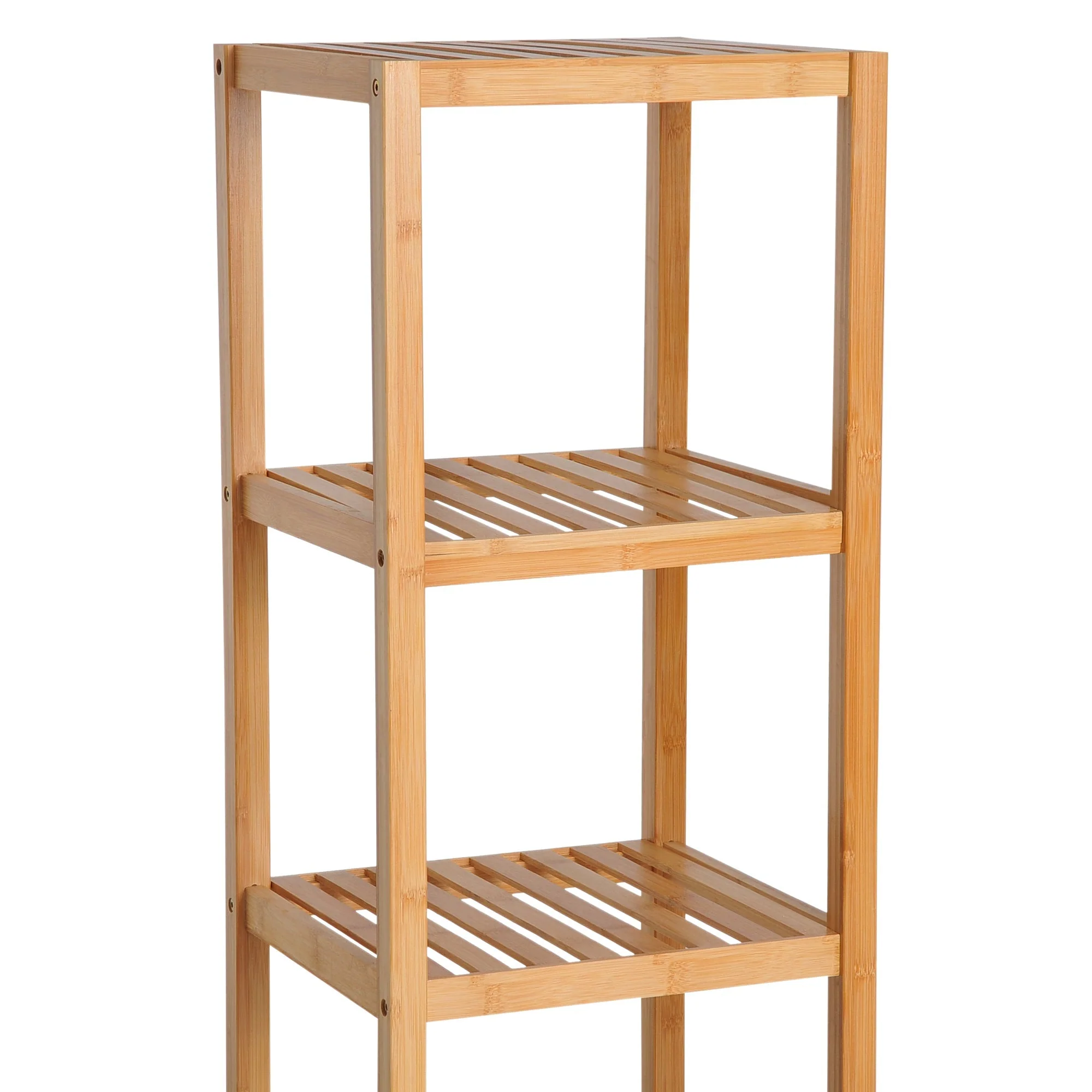 Bathroom Cabinet, 3 Open Compartments, Toilet Storage, Bamboo - Image 8