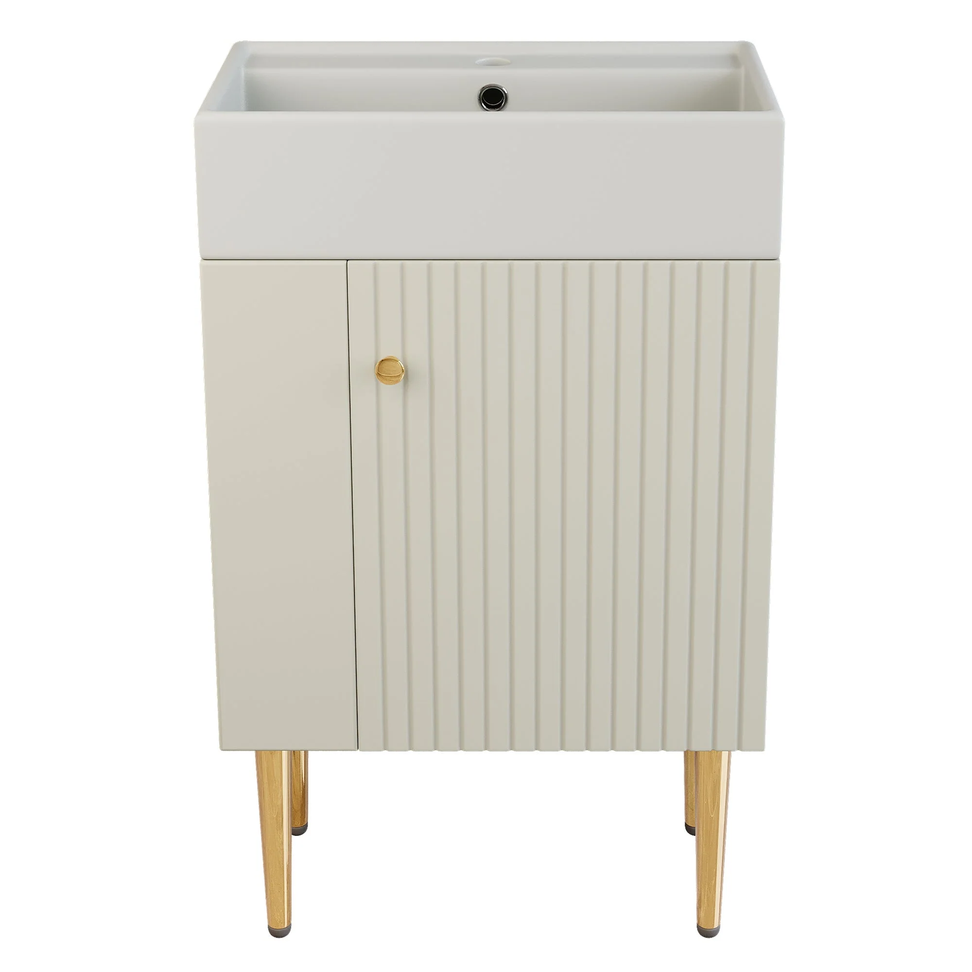 Bathroom Furniture Washbasin 55cm, Guest Bathroom Vanity Unit, White - Image 10