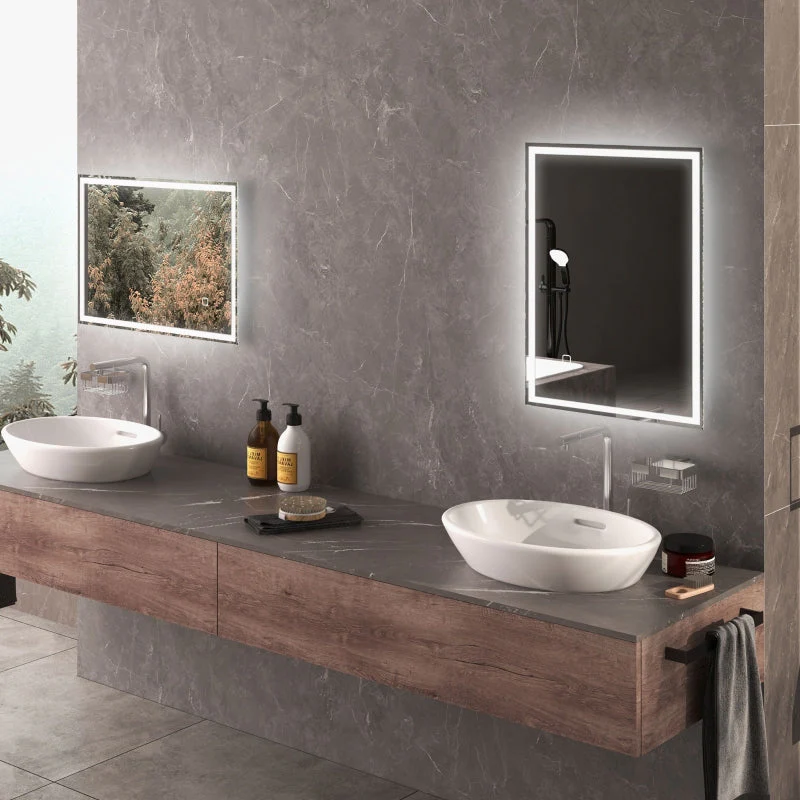 Bathroom Mirror, LED Touch Switch, White - Image 6