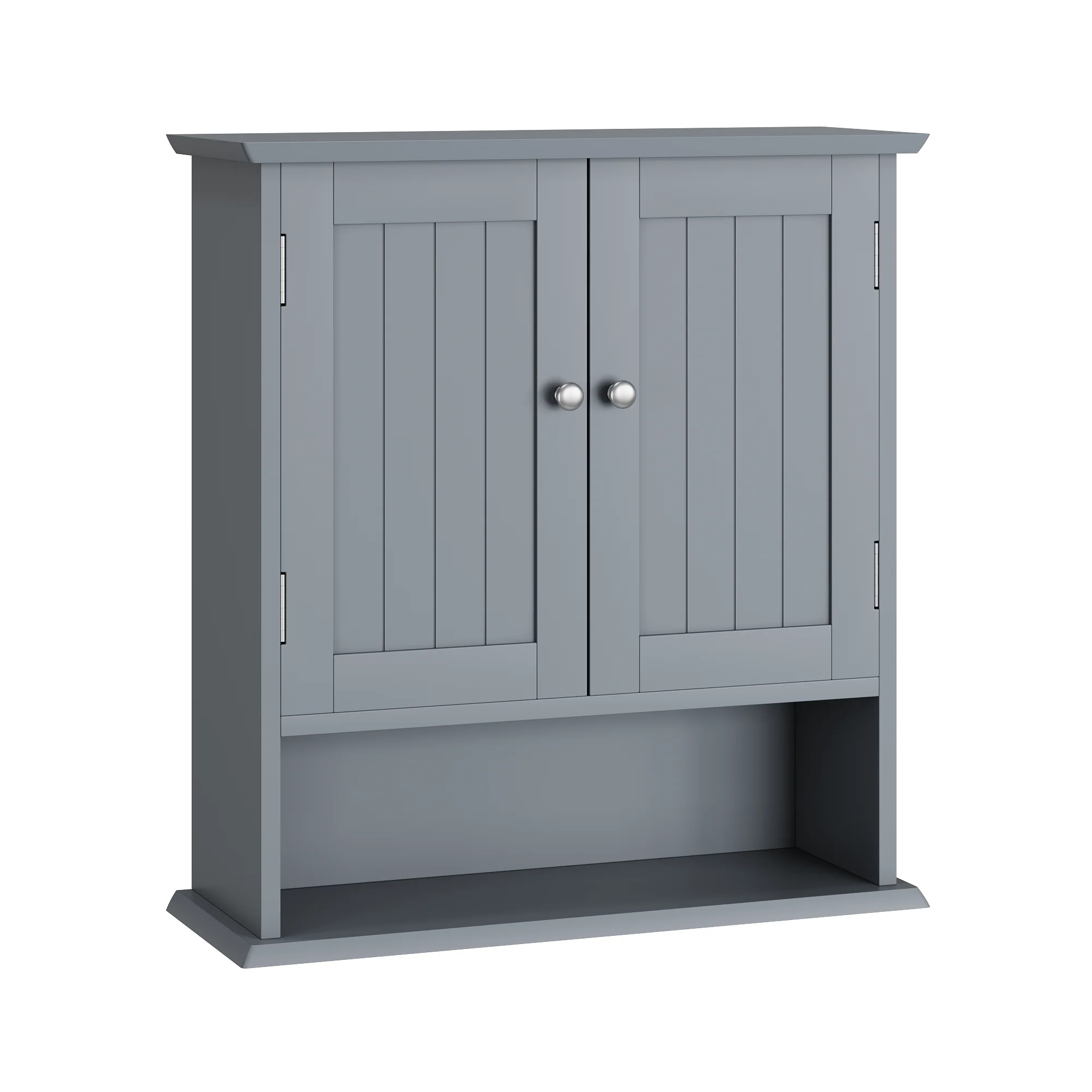 Bathroom Wall Cabinet with 2 Doors and Open Shelves - Image 7