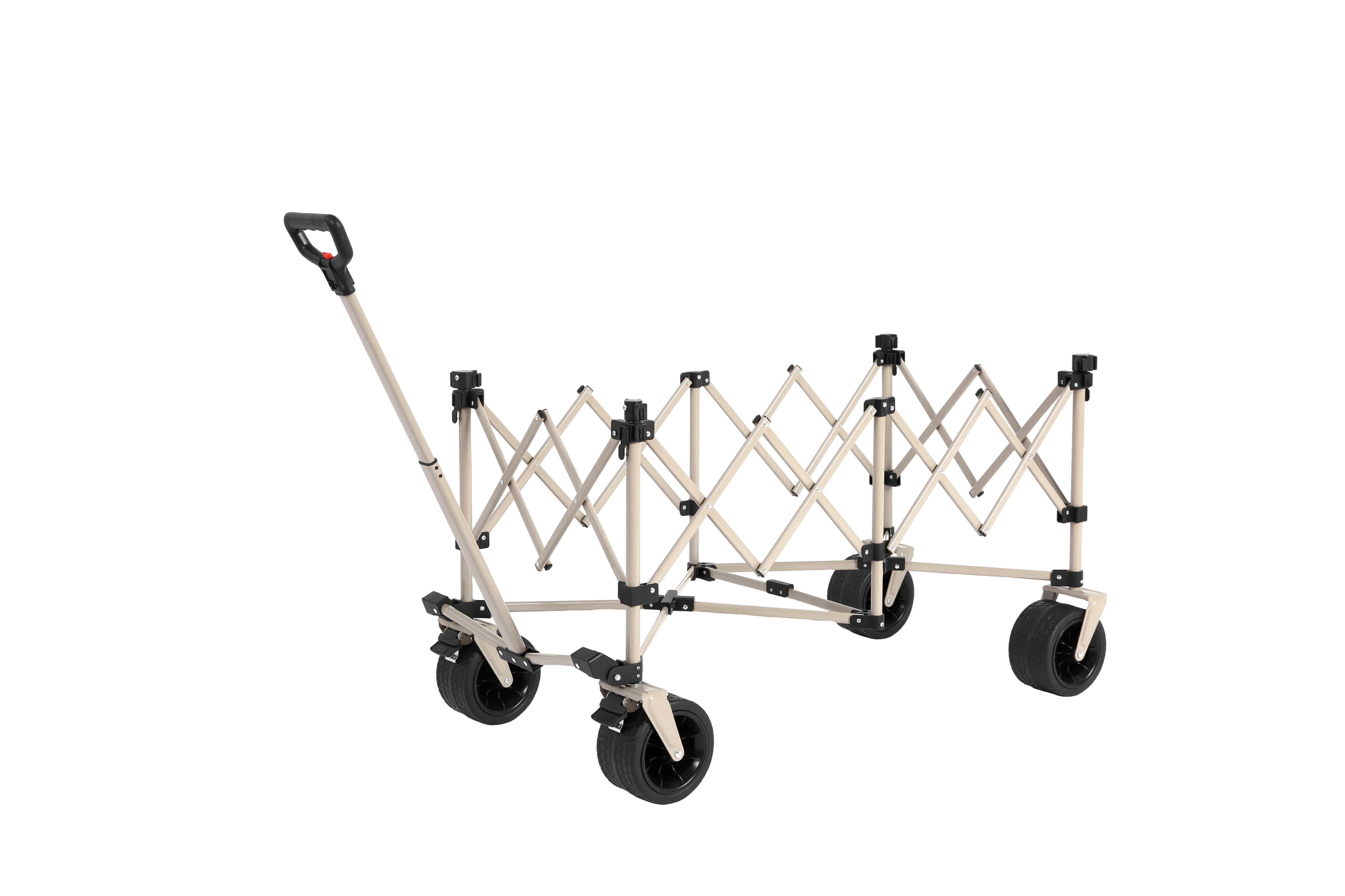 Beach Wagon, Collapsible 220lbs, Heavy Duty 300L, All-Terrain Beach Wheels, Beige - Image 9