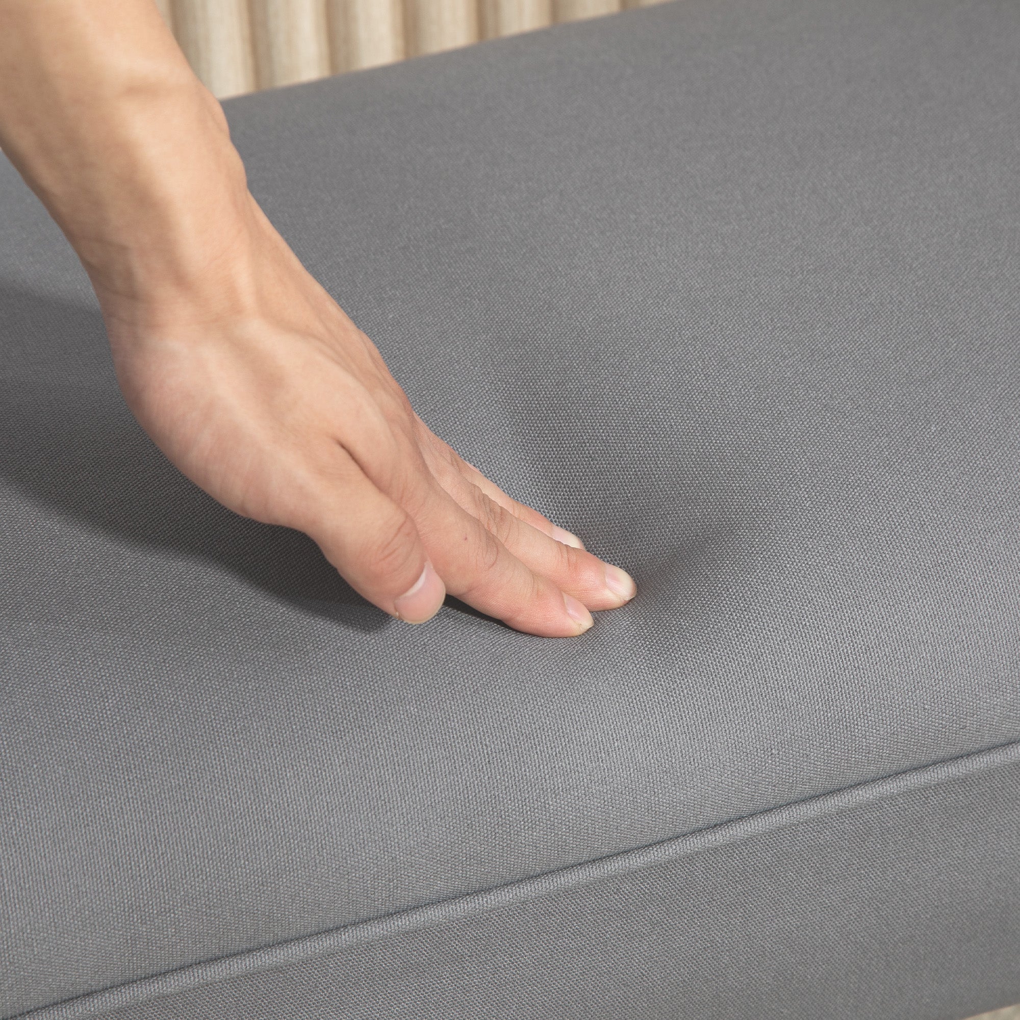 Bed Bench, Upholstered Seating, 130 kg Load Capacity, Dark Grey Canvas - Image 8