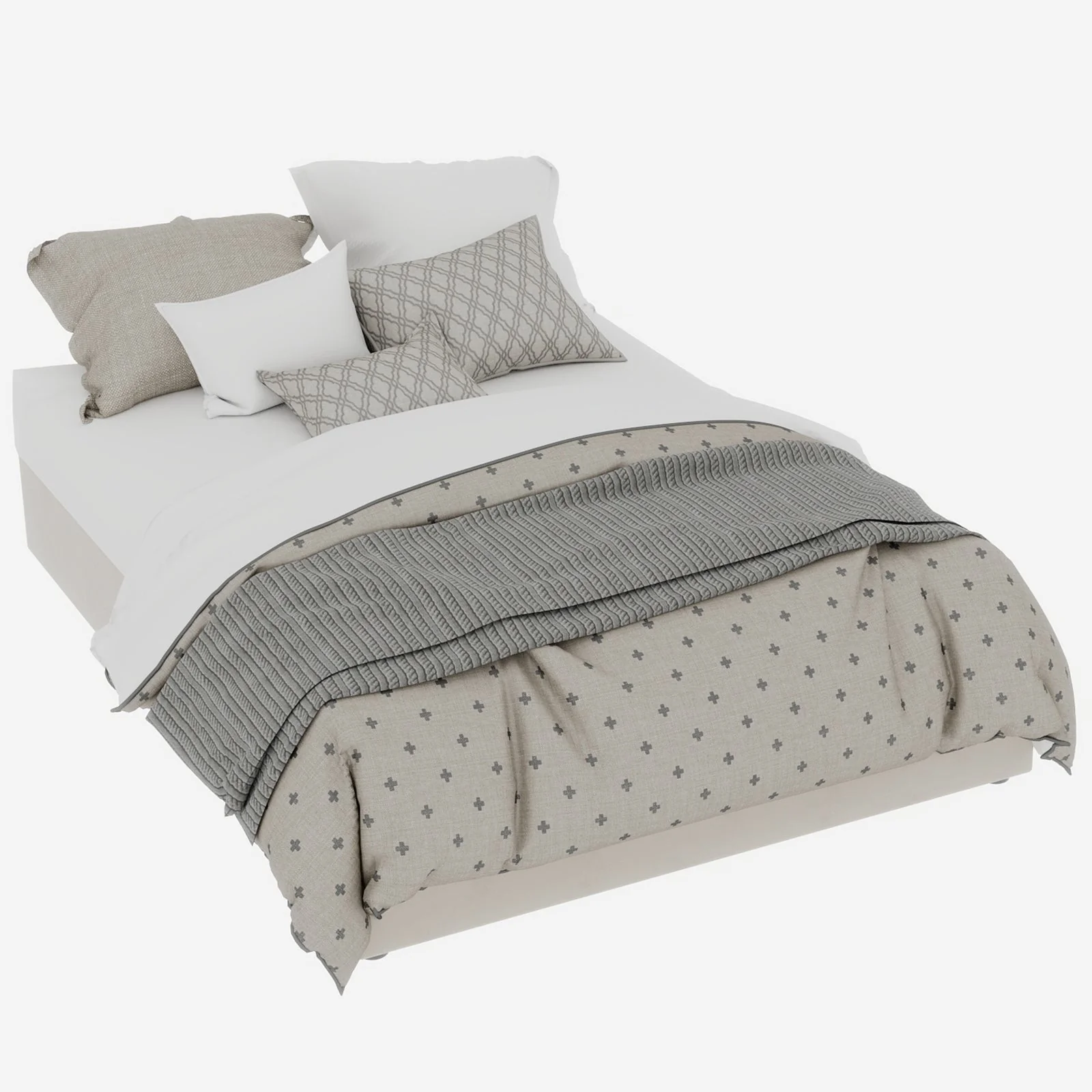 Bed Frame 140x200cm Gas Lift Pistons, Beige Dutch Velvet - Image 4
