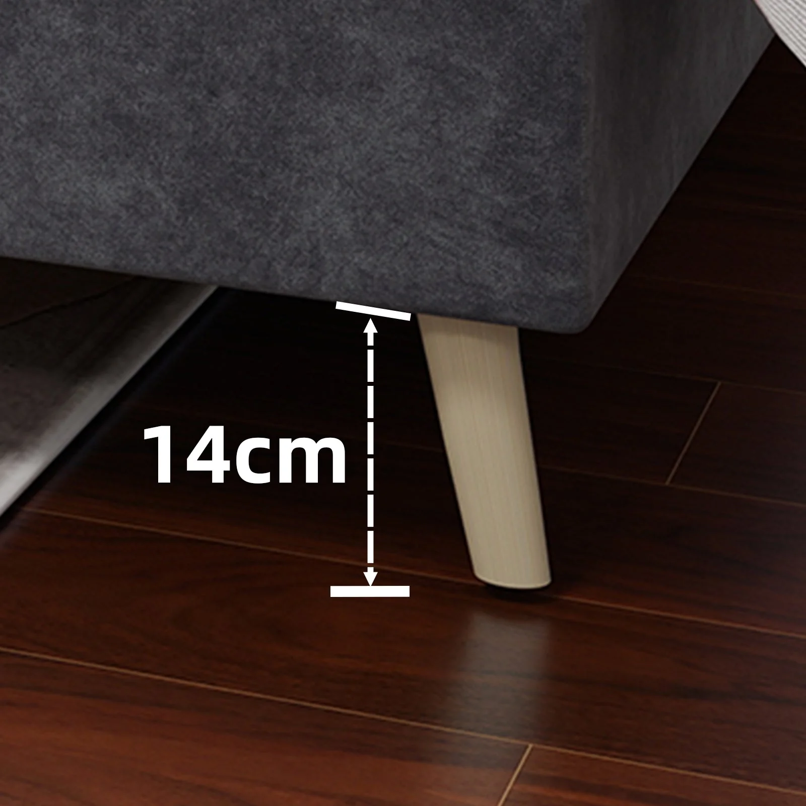 Bed Frame Modern Minimalist 90x200cm Low-Profile Dutch Velvet Grey - Image 6