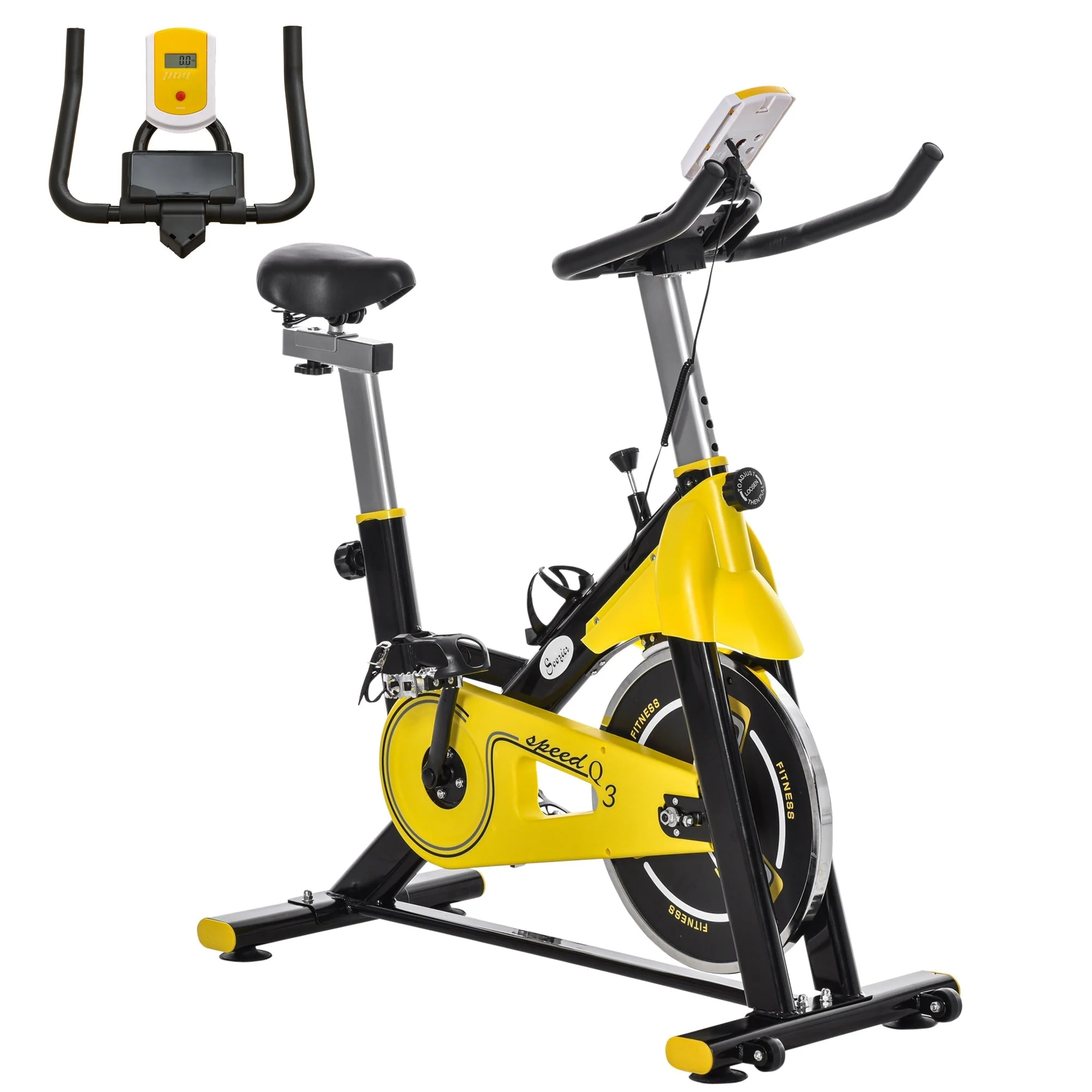 Bike Trainer, Height-Adjustable Exercise Fitness, Steel and ABS - Image 2