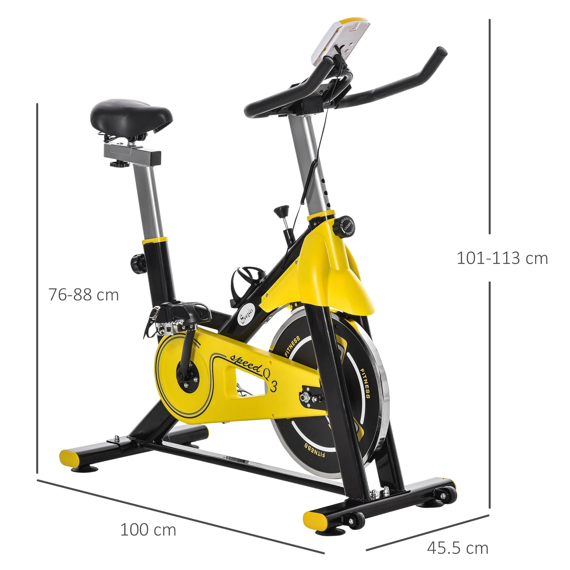 Bike Trainer, Height-Adjustable Exercise Fitness, Steel and ABS - Image 3
