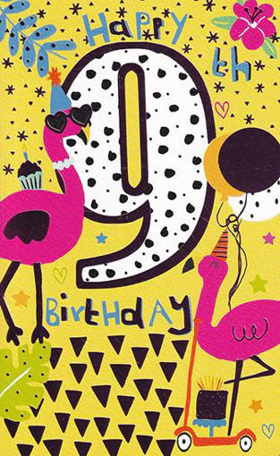 Birthday Card - Age 9 Girl