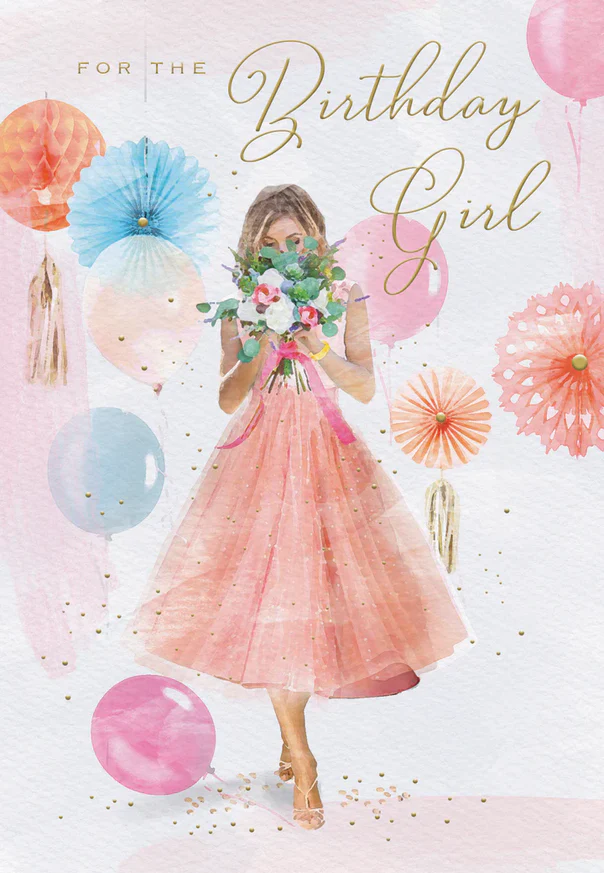 Birthday Card - Birthday Girl Pink