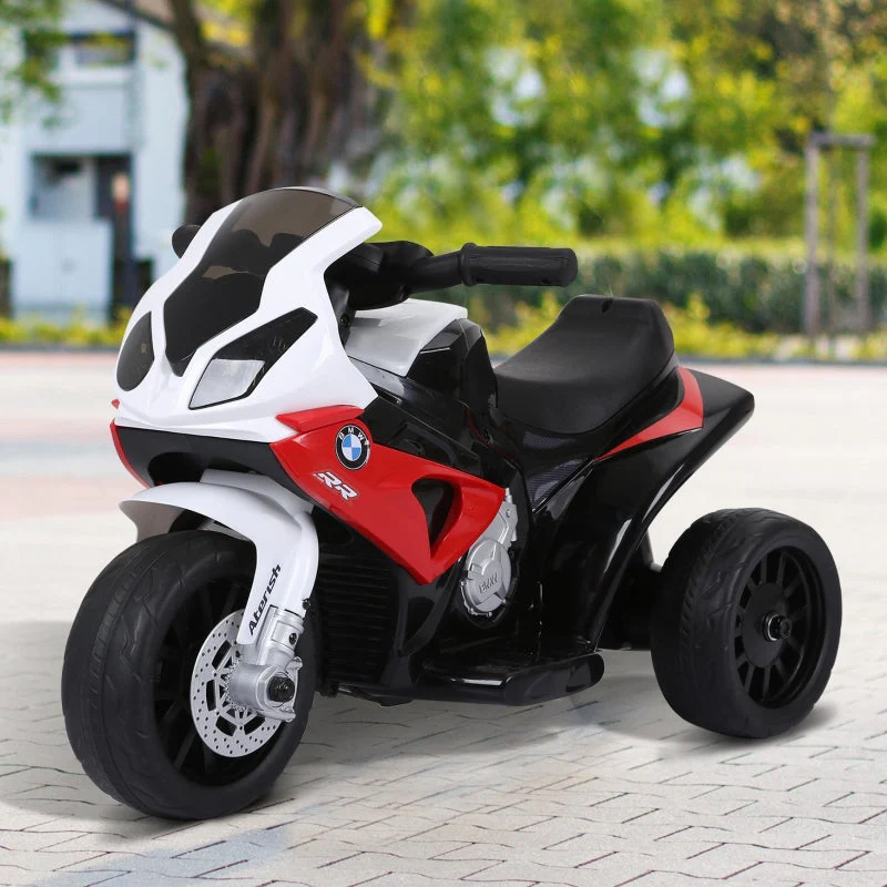 BMW S1000RR Electric Tricycle Children's Motorcycle with Battery, Steel, Red