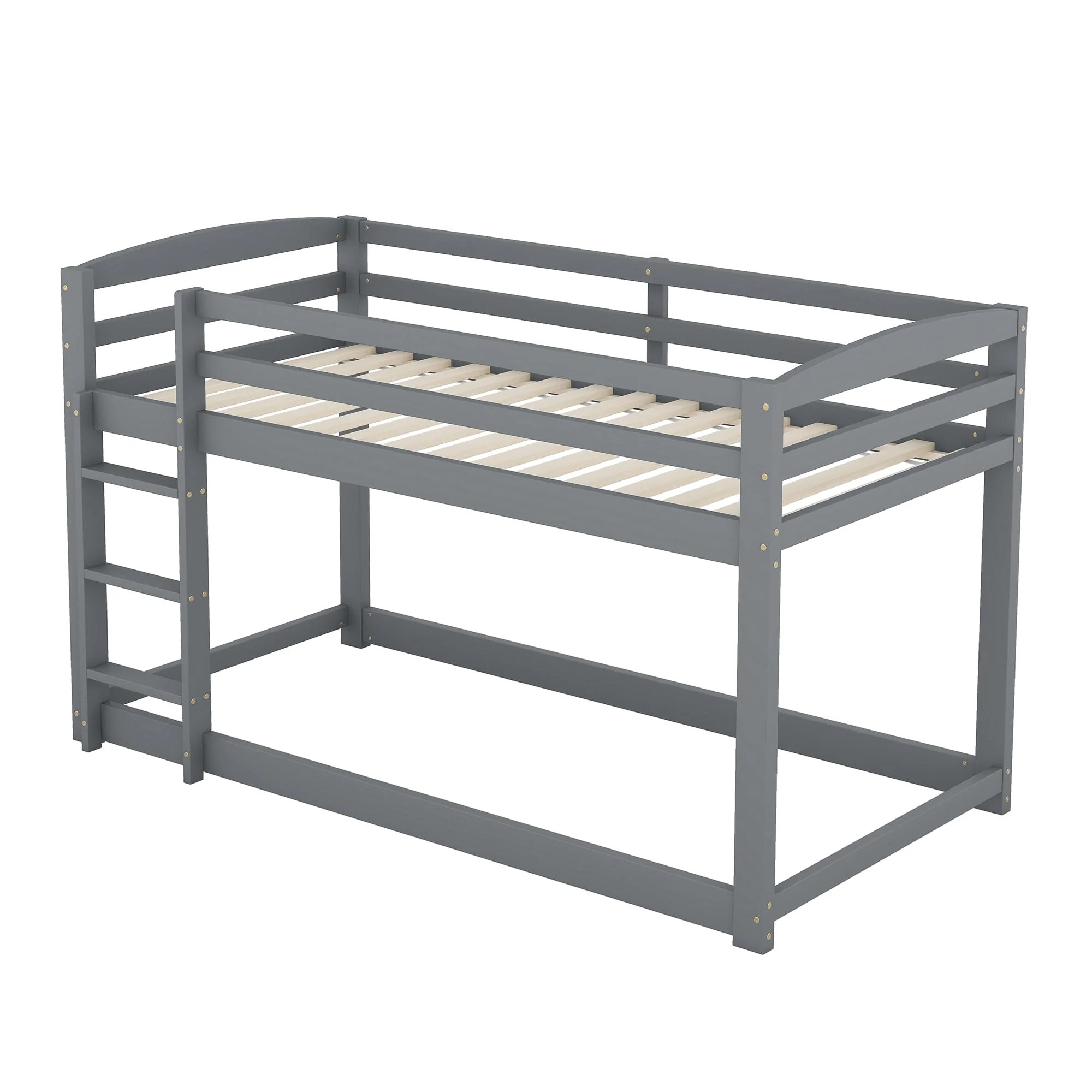 Bunk Bed for Children, Solid Pine Frame 90x200cm, Grey - Image 10