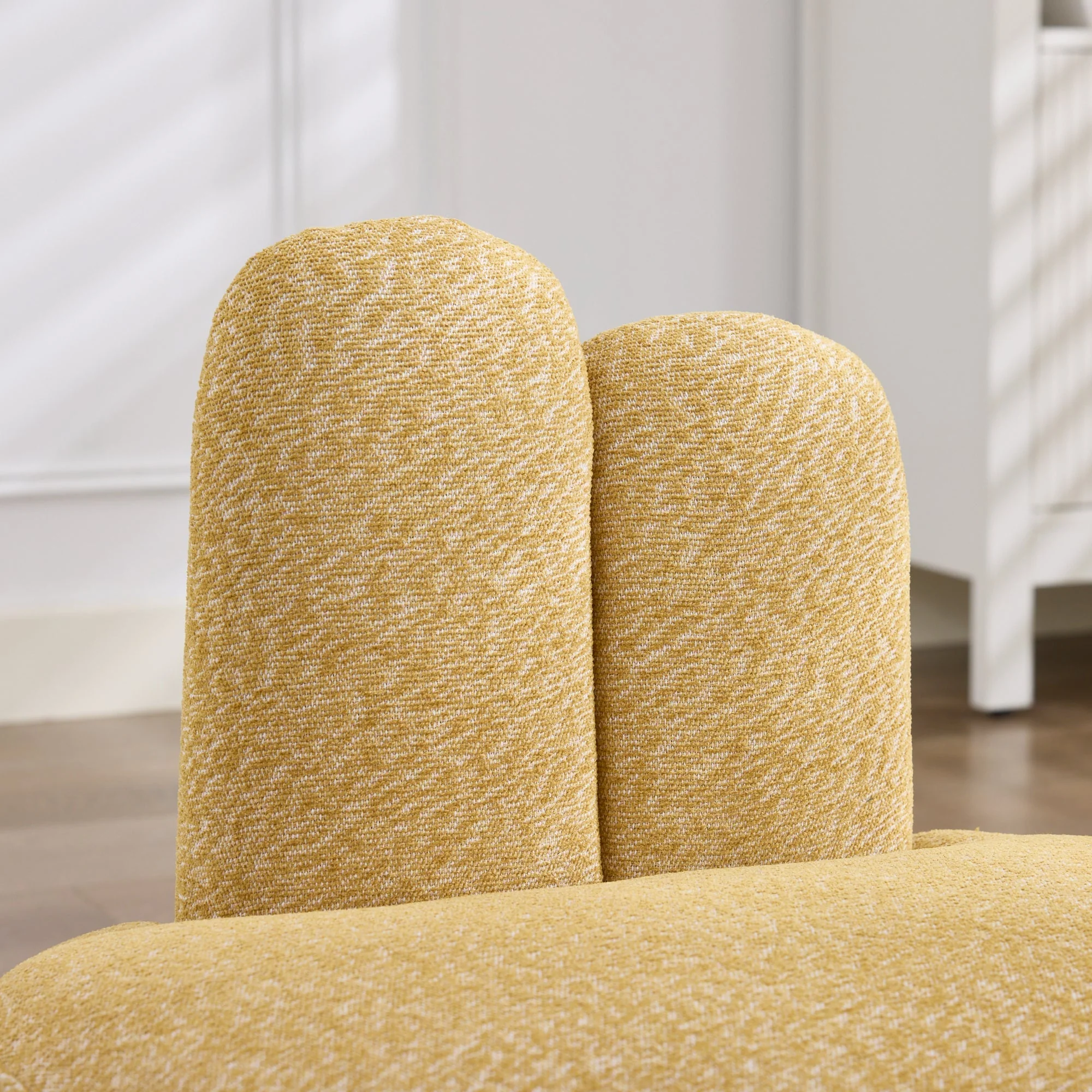 Bunny-Ear Ottoman Padded Stool Cute Ears - Fabric - Image 4