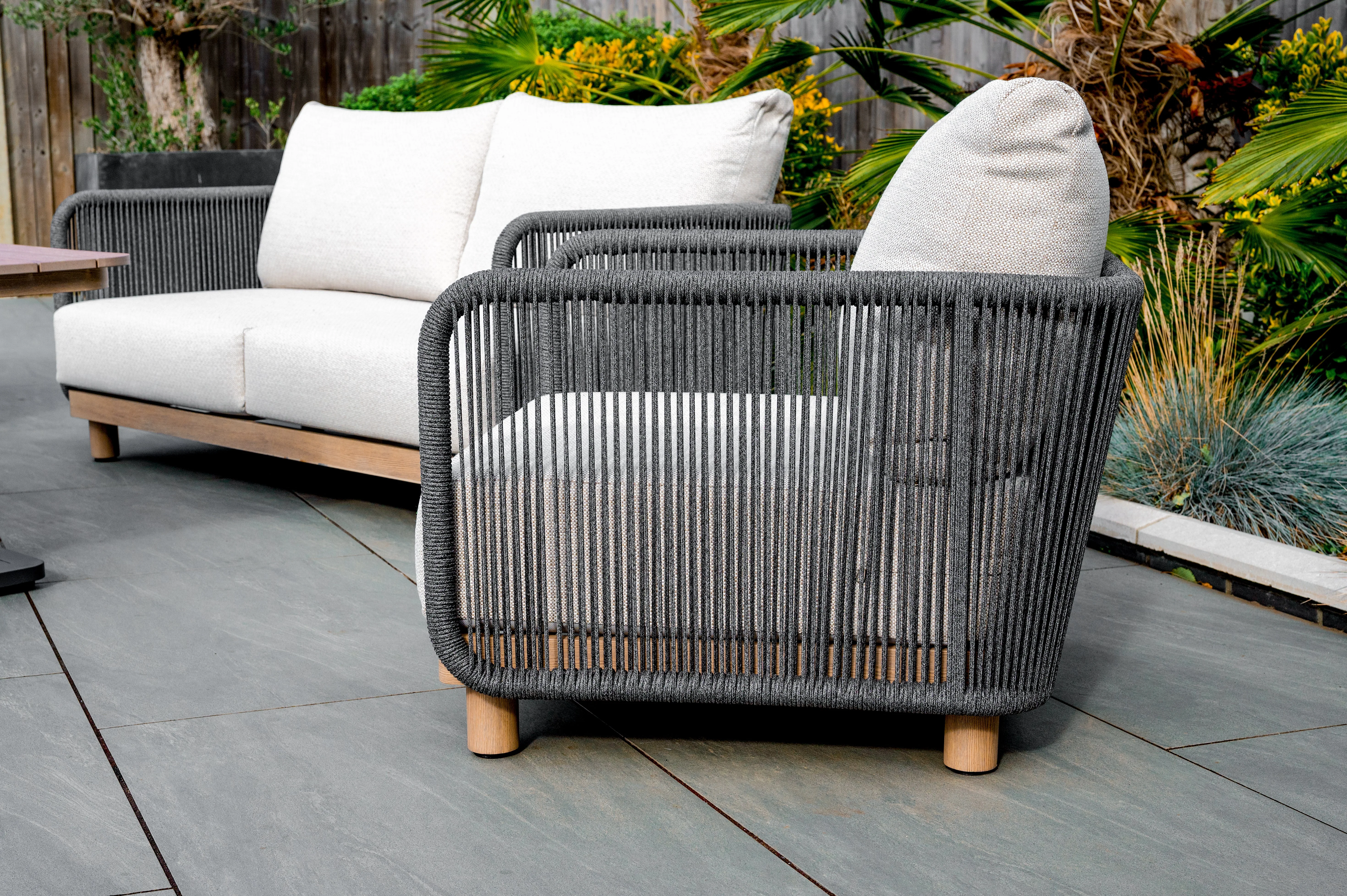 Buxton - Rope Weave Sofa Set with Piller Coffee Table - Image 8