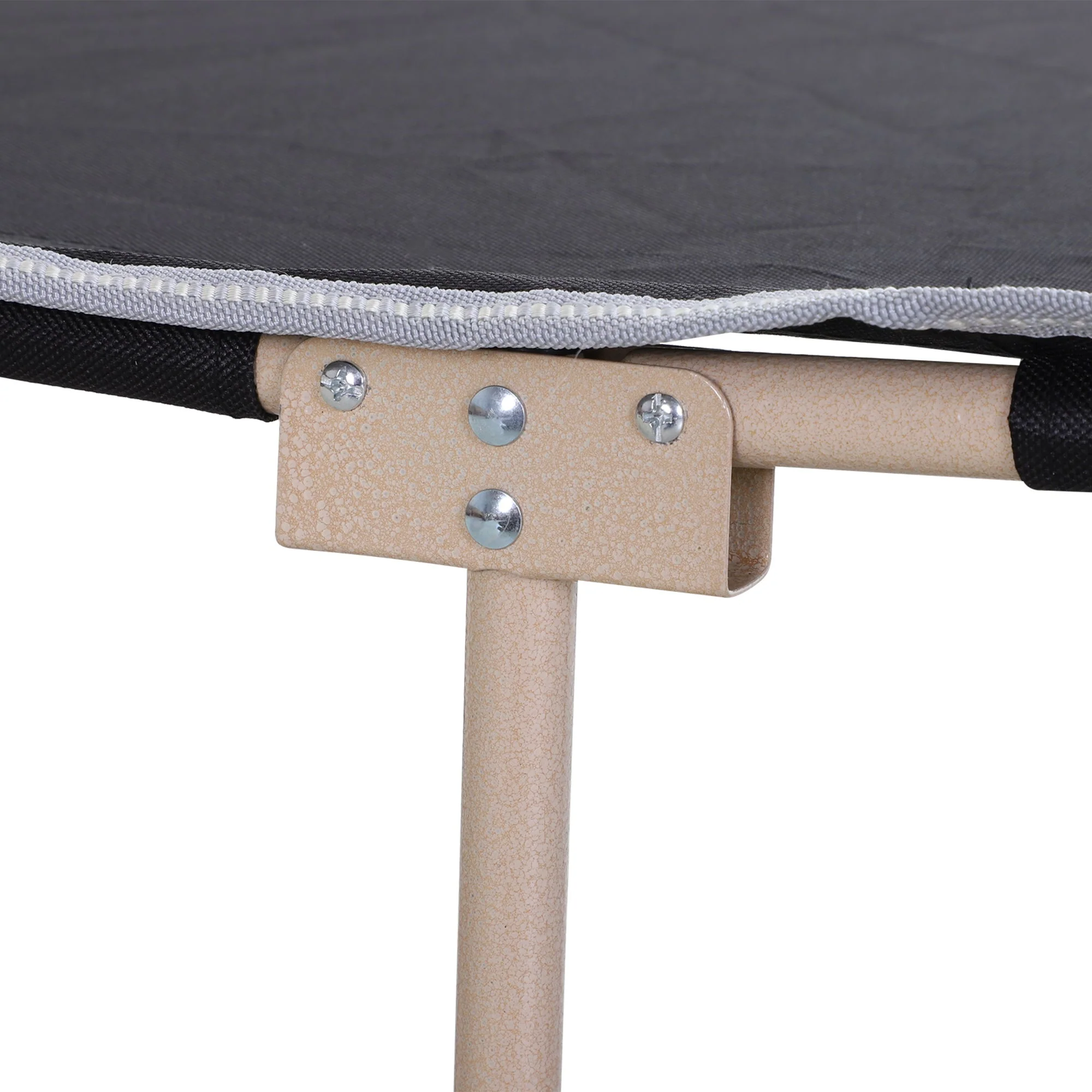 Camp Bed, Foldable Camping, 190x68x52 cm Oxford Black - Image 8