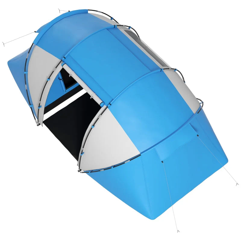Camping Tent for 4-6 People, Lightweight, Stable, Waterproof, Blue - Image 8