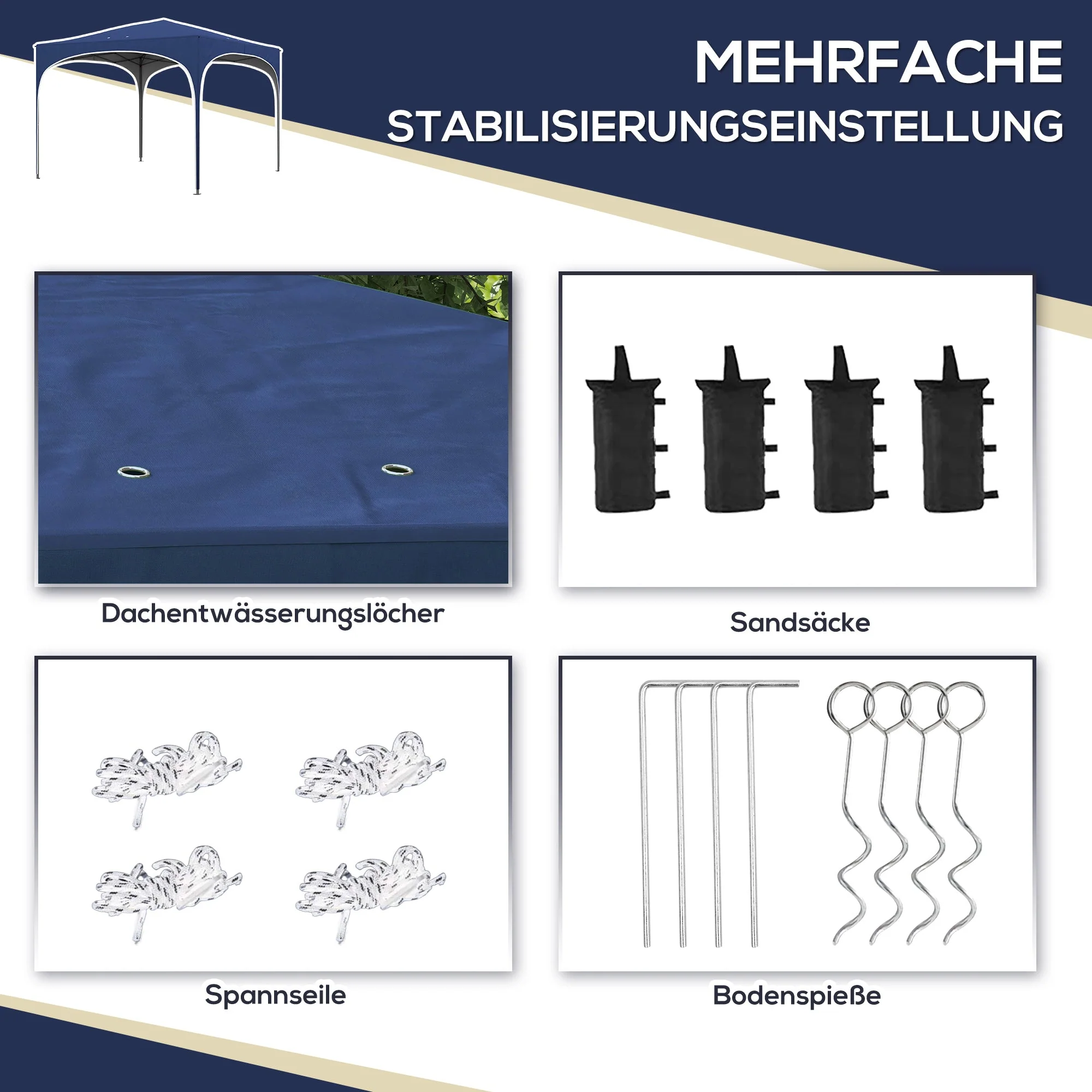 Carrying Bag, Sandbag with Steel Reinforcement, Oxford Blue - Image 6