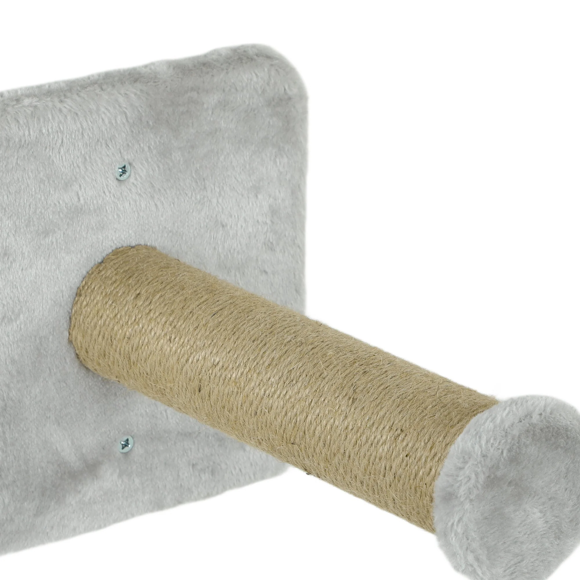 Cat Climbing Wall, 5-Piece, Hammock, Jumping Platform, Light Gray Polyester - Image 8