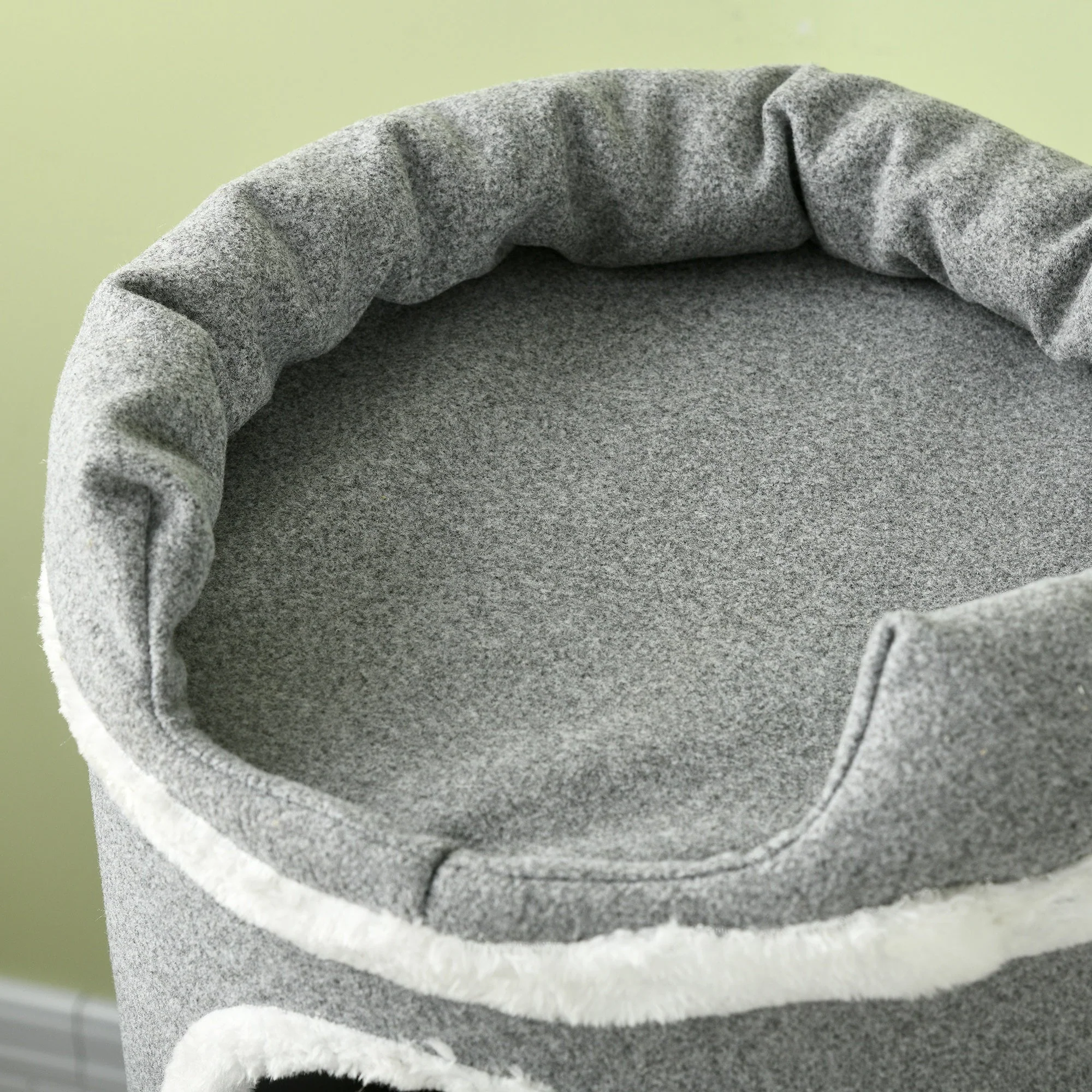 Cat Scratching Barrel 99cm with Bed & Play Ball, Grey - Image 7