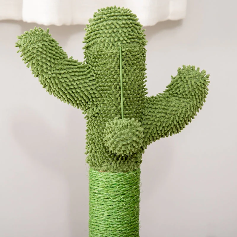 Cat Scratching Post Cactus Tree Sisal Rope Green+Natural - Image 8