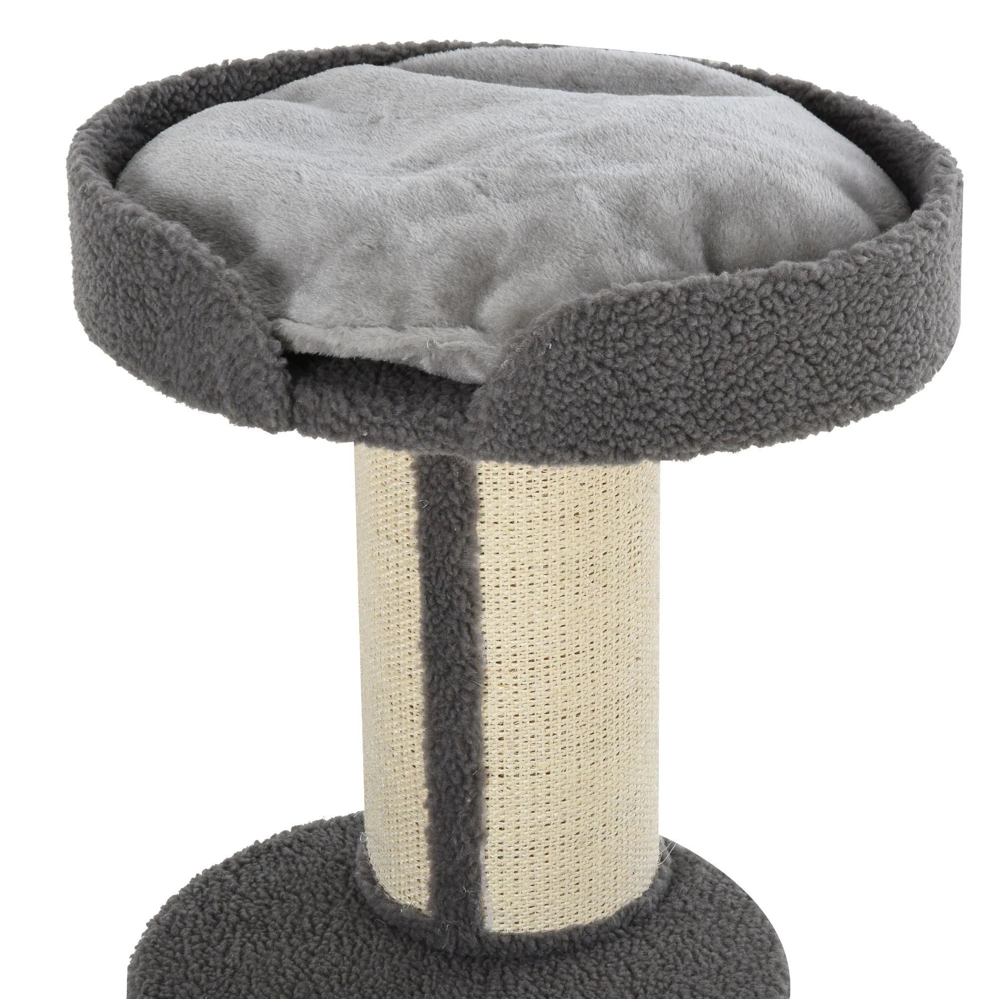 Cat Scratching Post, Sturdy with Platform, Sisal, Grey - Image 7