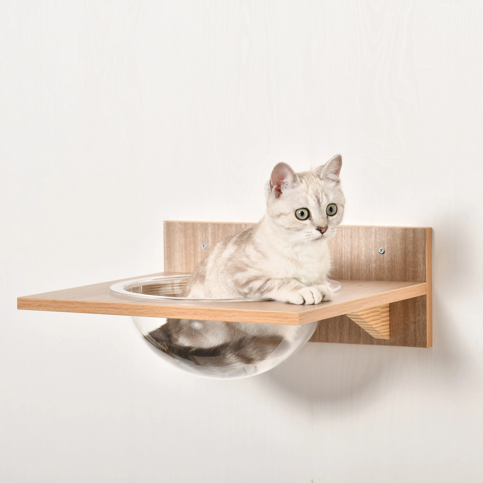 Cat Set with Scratching Post, Stairs & Hammock, Light Brown, Sisal, Acrylic, Pine - Image 7