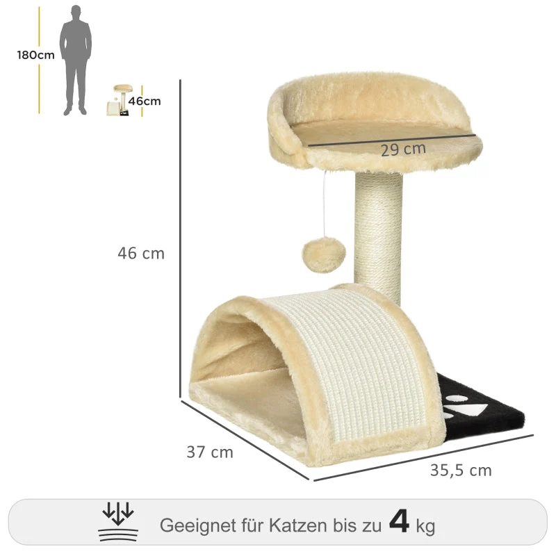 Cat Tree, Play Balls, Sisal Rope, Beige - Image 3