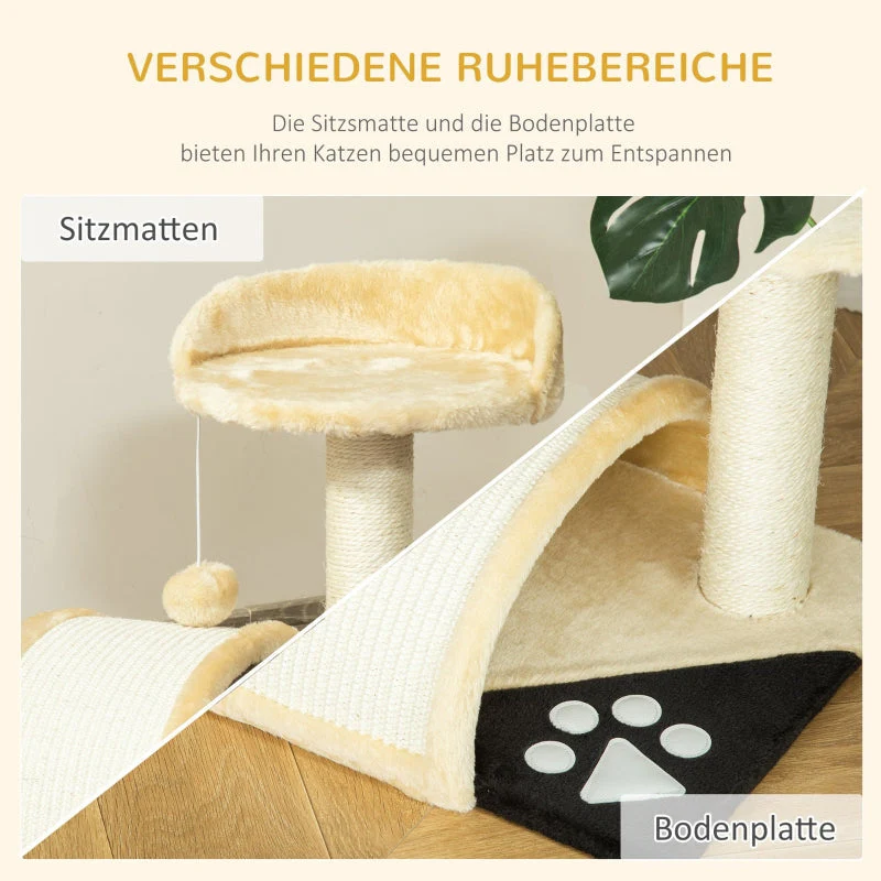 Cat Tree, Play Balls, Sisal Rope, Beige - Image 5