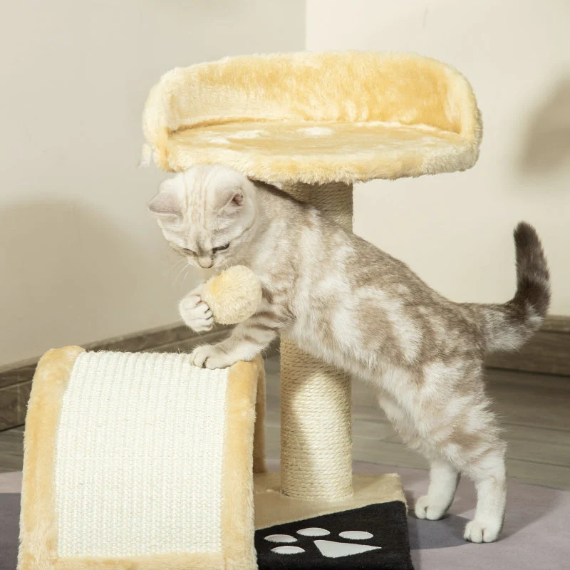 Cat Tree, Play Balls, Sisal Rope, Beige - Image 7