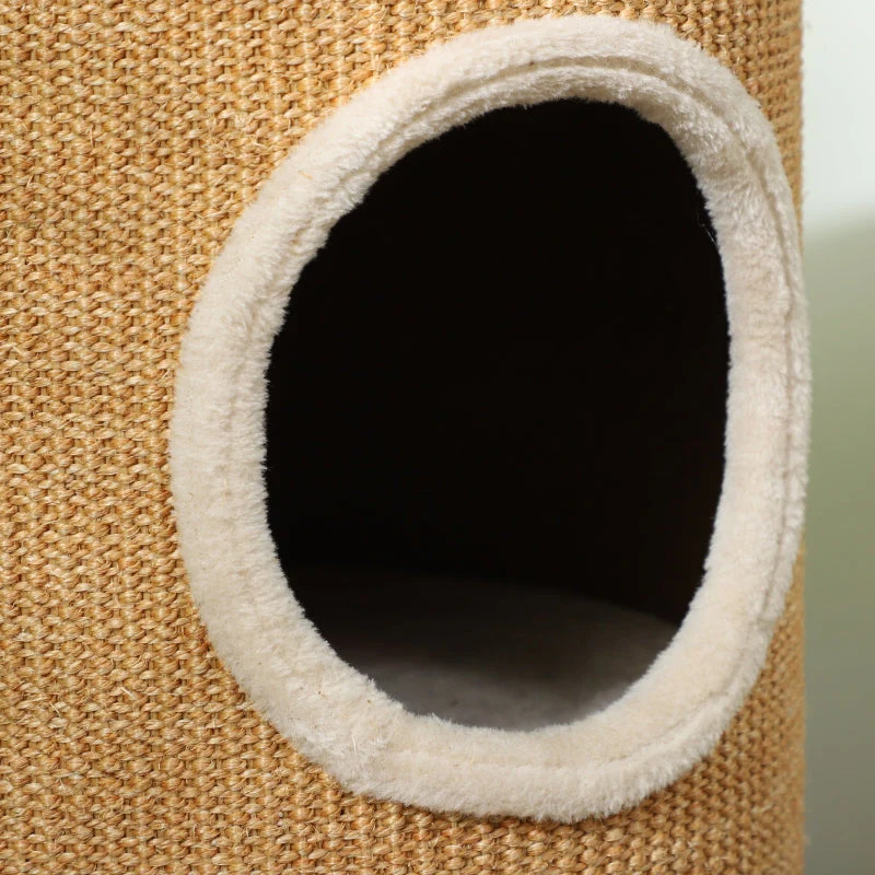 Cat Tree, Plush Sisal Surface, Brown-Beige - Image 7