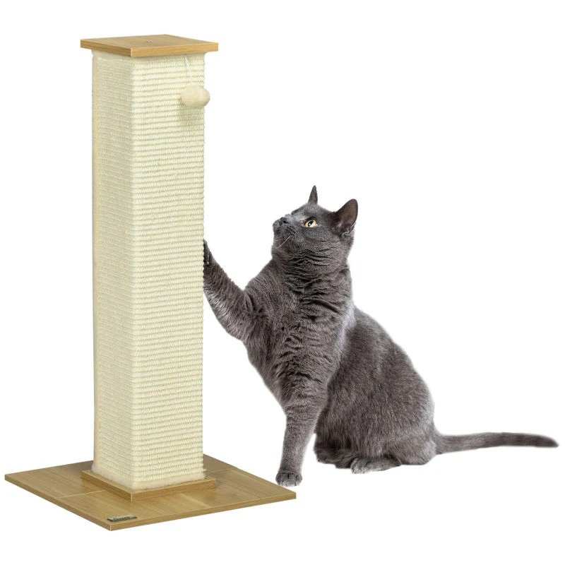 Cat Tree with Toys, 80 cm, Beige + Natural