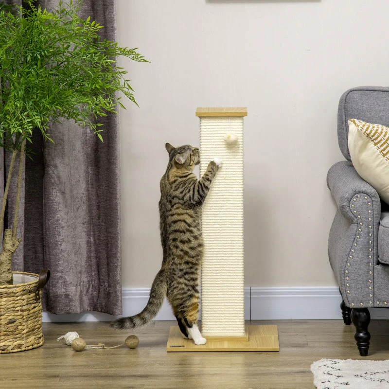 Cat Tree with Toys, 80 cm, Beige + Natural - Image 5