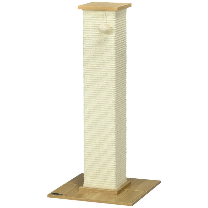 Cat Tree with Toys, 80 cm, Beige + Natural - Image 8
