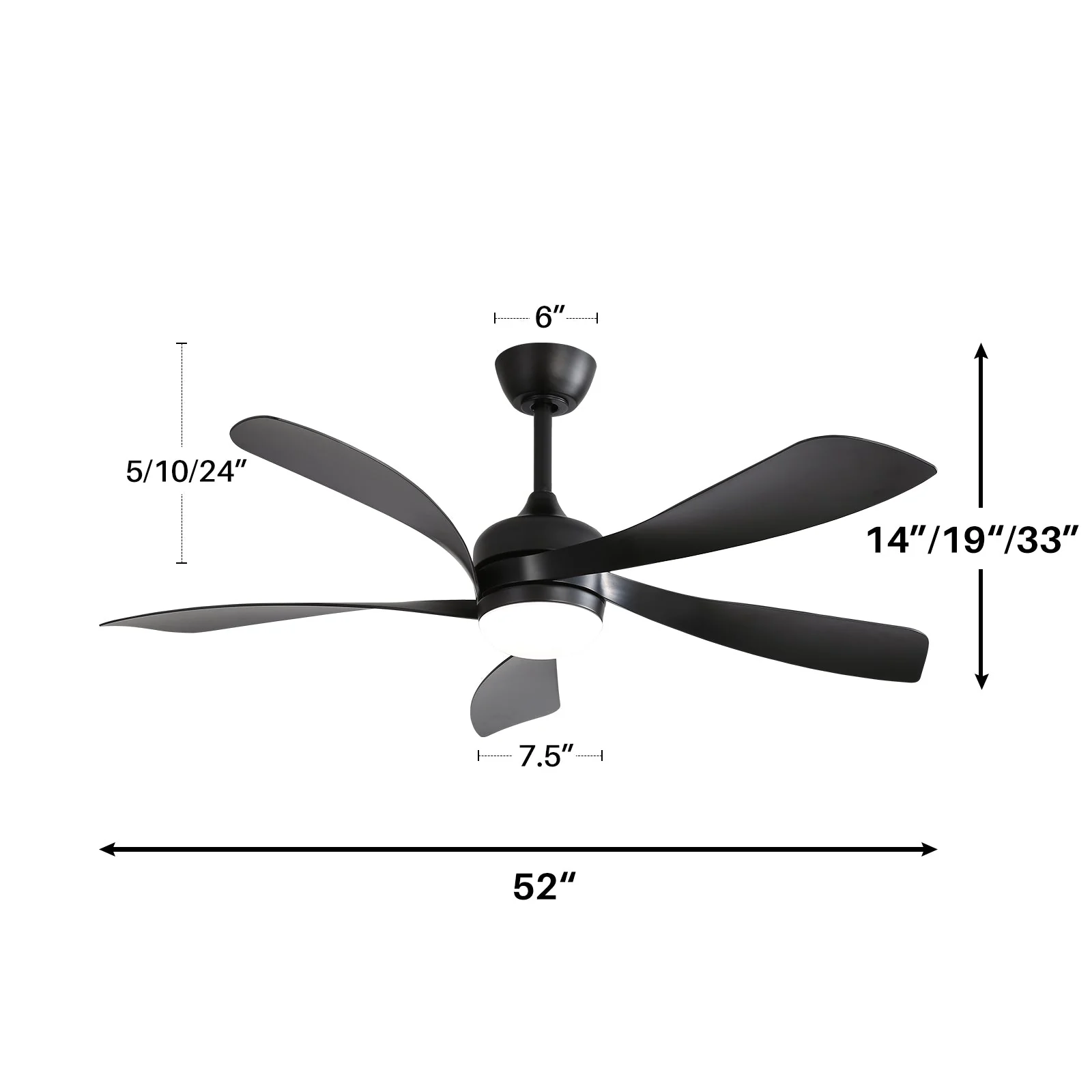 Ceiling Fan 52-inch LED Dimmable 6-Speed Quiet Reversible Timer - Image 9