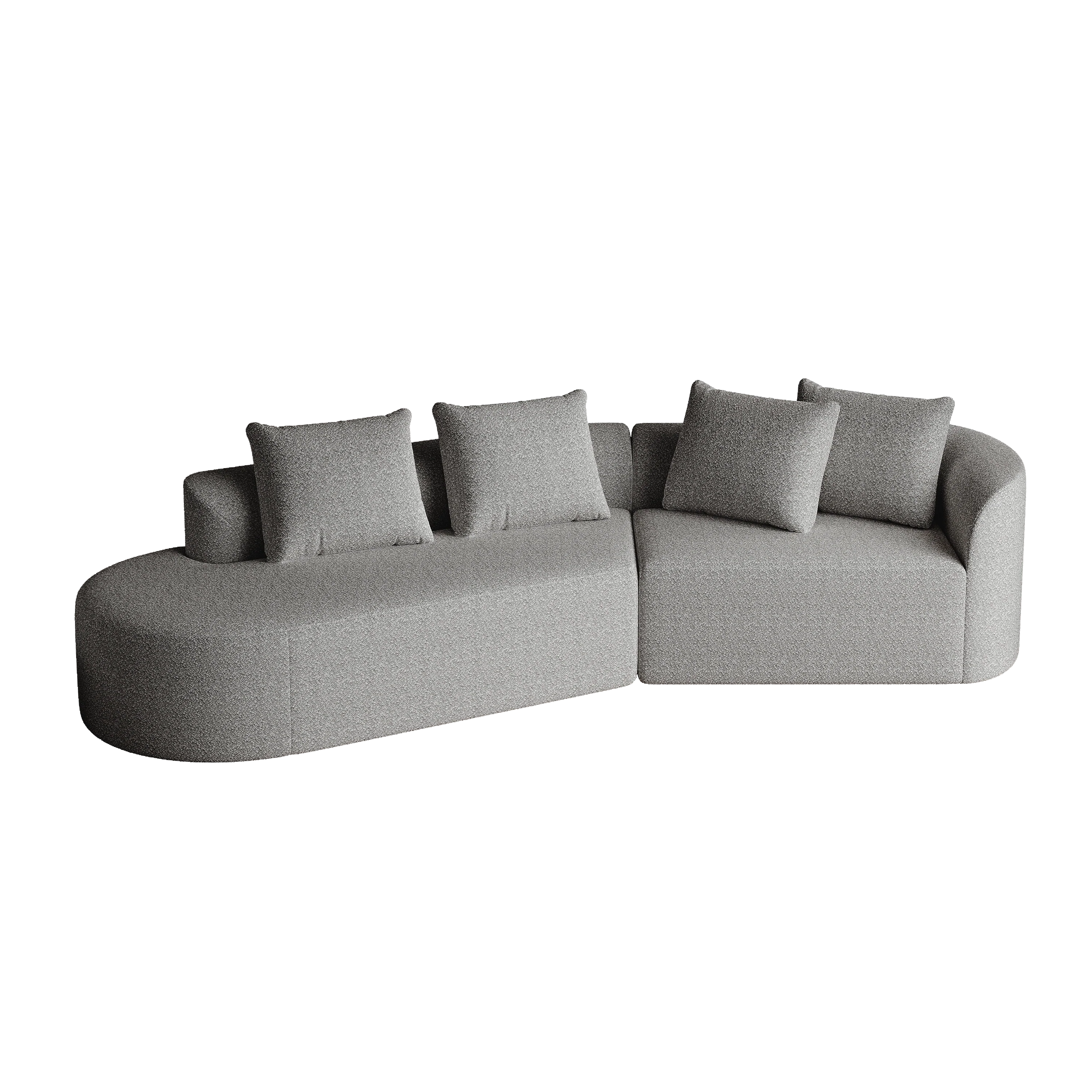 Chenille Sofa, Modern Oversized Corner, 4-Seater, Cloud Couch - Image 5