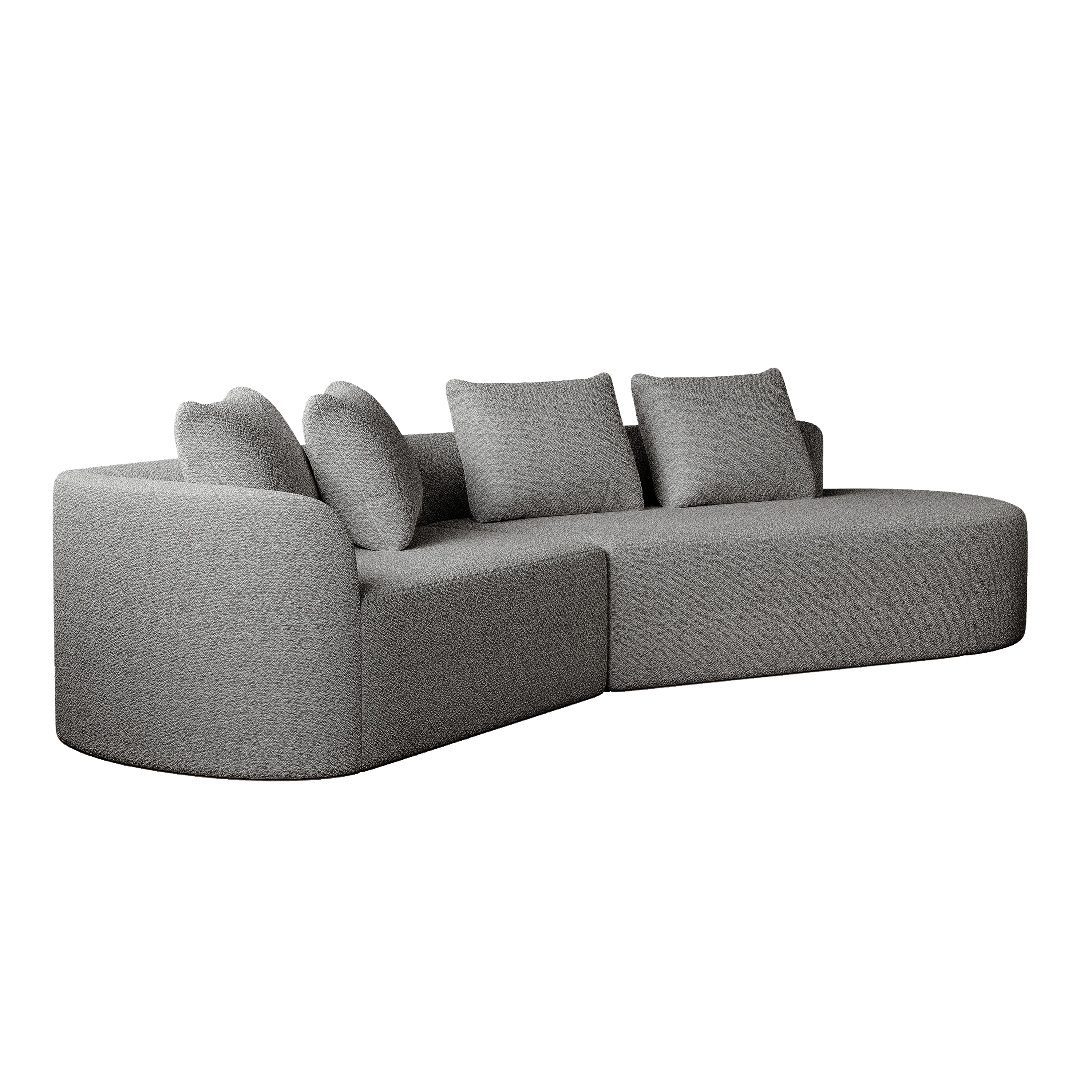 Chenille Sofa, Modern Upholstered Oversized Corner 4-Seater, freely combinable - Image 3