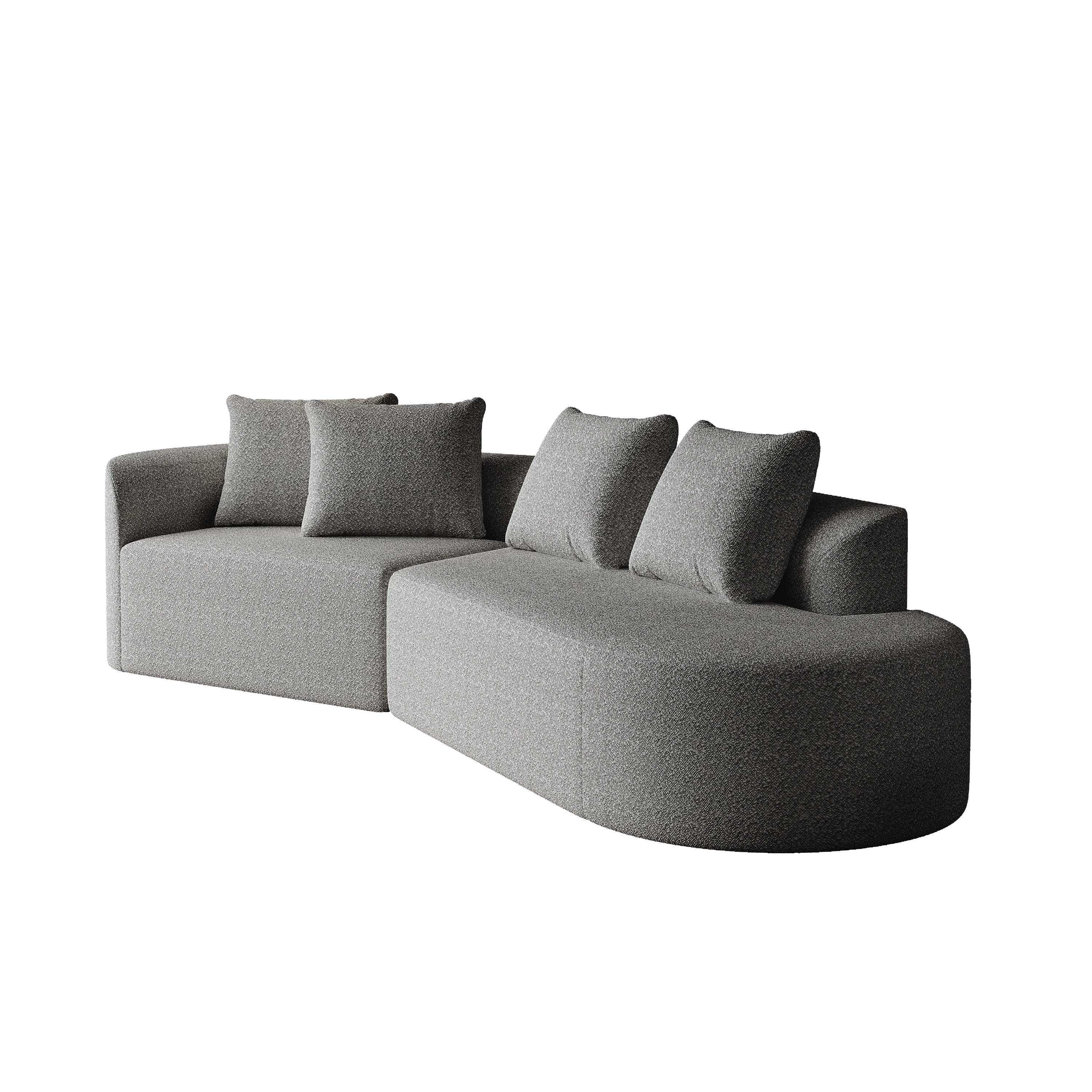Chenille Sofa, Modern Upholstered Oversized Corner 4-Seater, freely combinable - Image 7