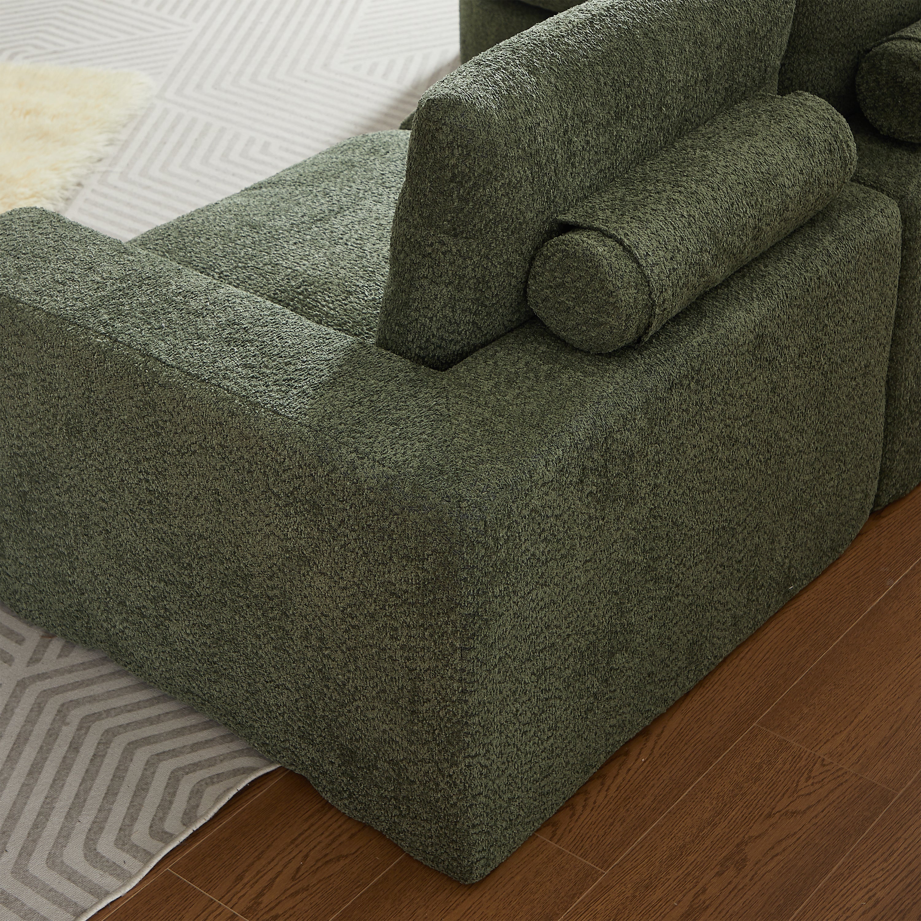 Chenille Sofa Modular L-Shaped Chaise Lounge - No Assembly - Image 10